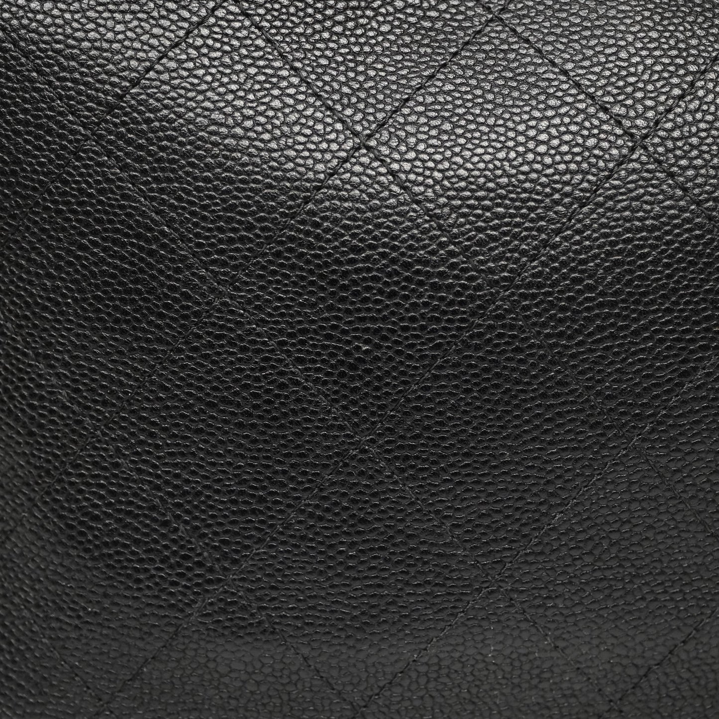 Chanel CC Pocket Tote Bag Black Caviar Silver Hardware