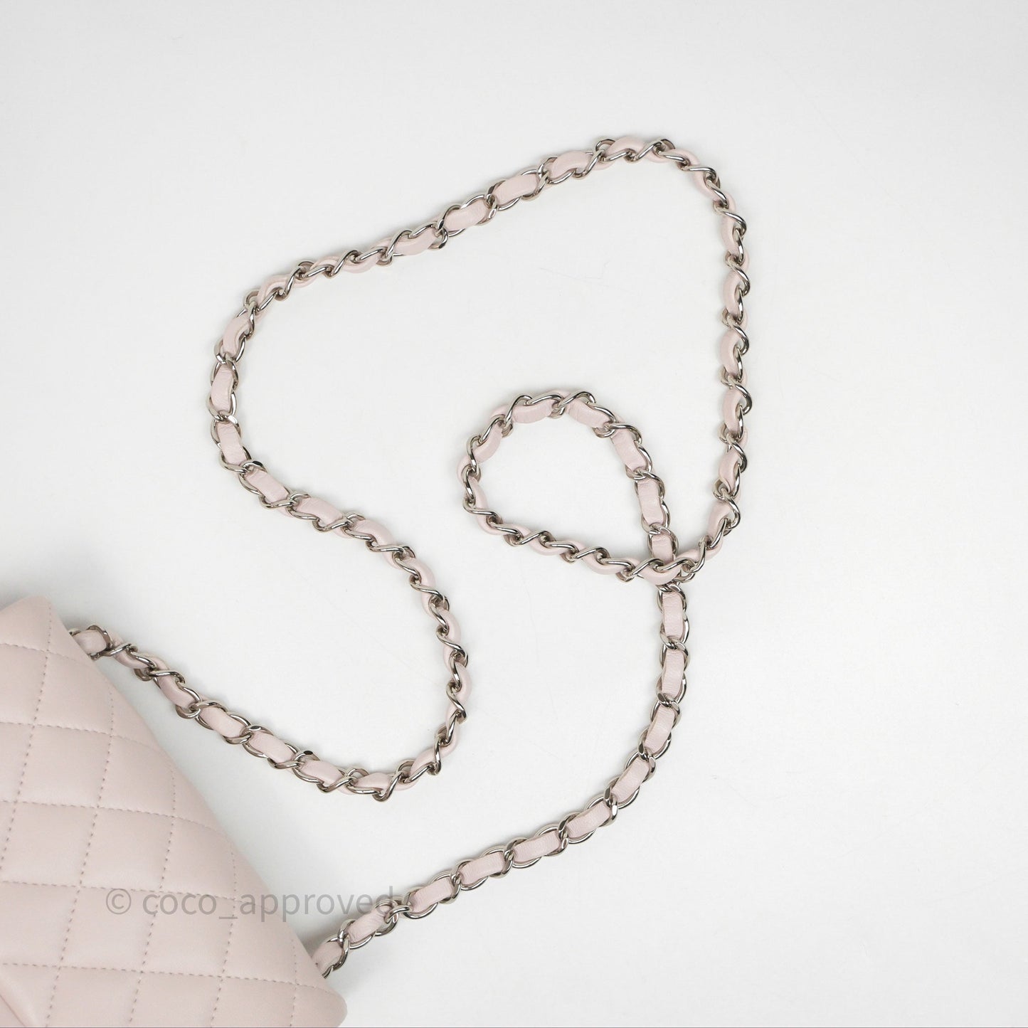 Chanel Mini Square Flap Quilted Lilac Lambskin Silver Hardware