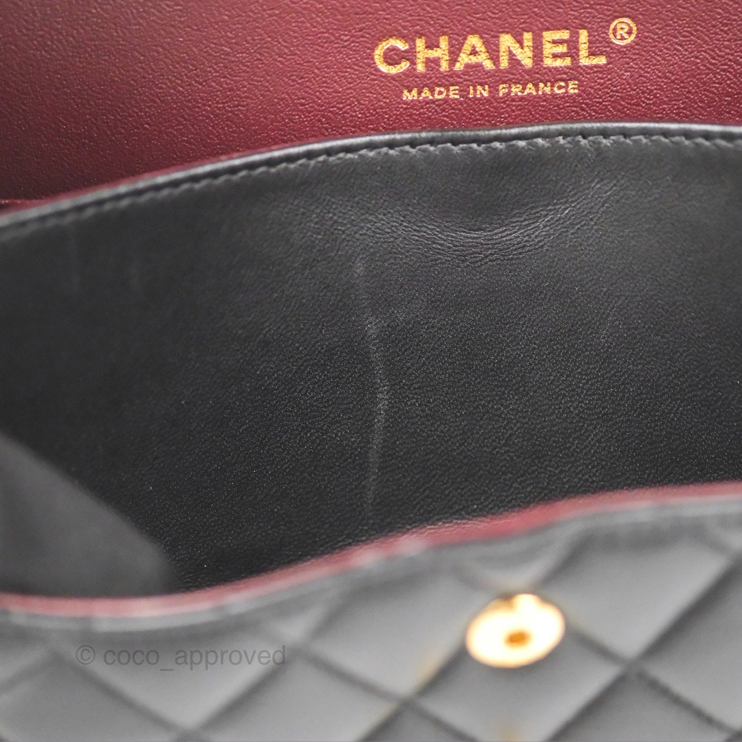 Chanel Classic M/L Medium Flap Quilted Black Lambskin Gold Hardware