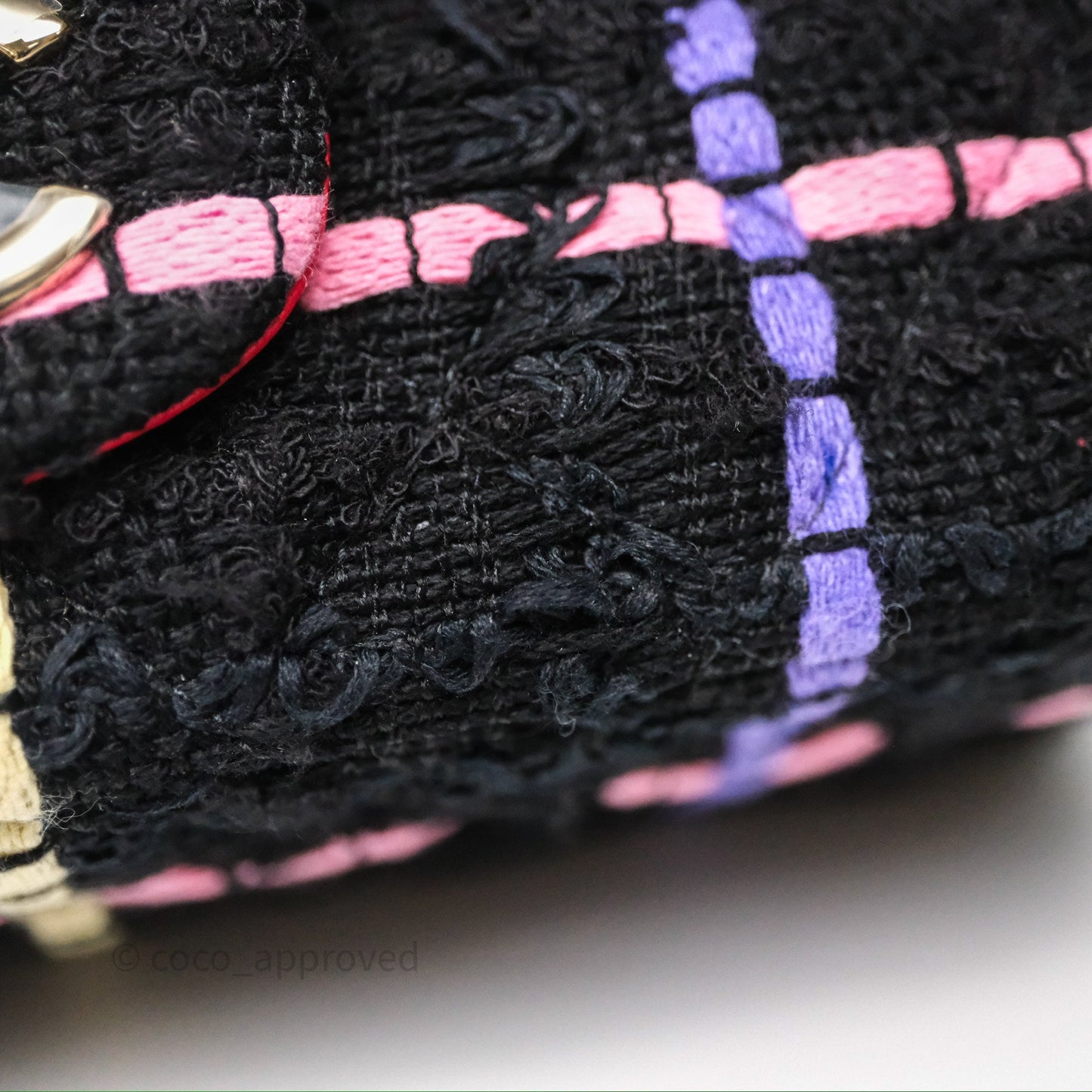 Chanel Mini Rectangular Flap Multicolor Tweed Gold Hardware