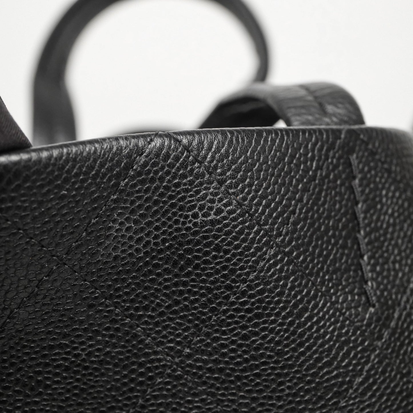 Chanel CC Pocket Tote Bag Black Caviar Silver Hardware