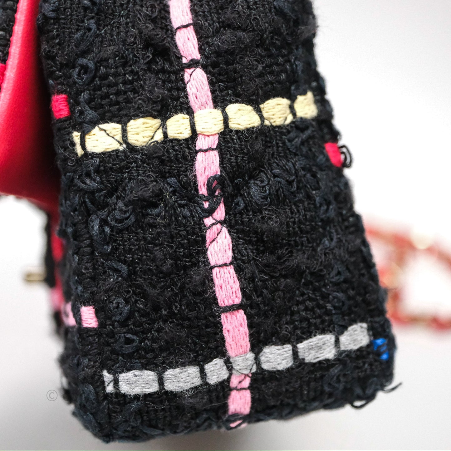 Chanel Mini Rectangular Flap Multicolor Tweed Gold Hardware