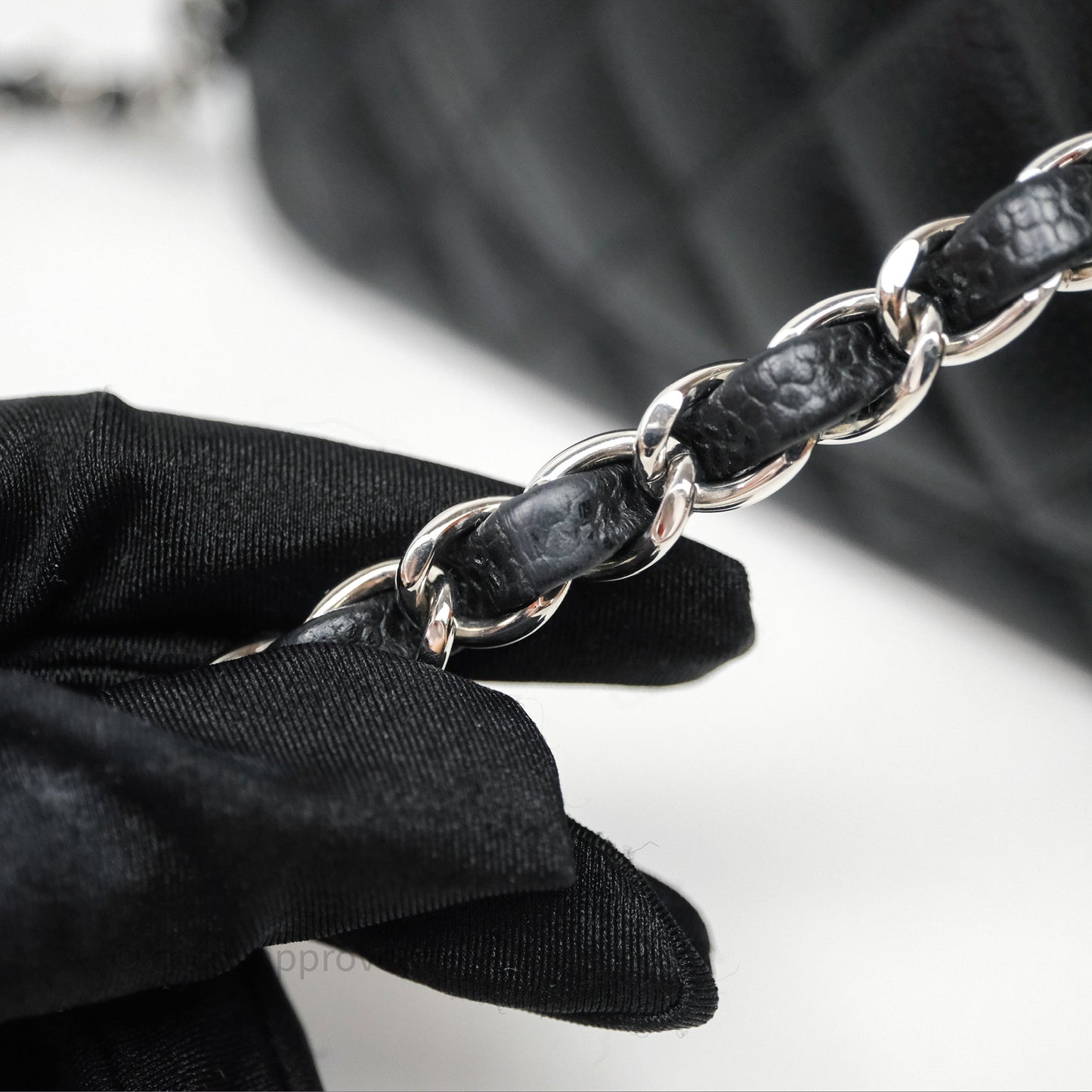 Chanel Small Classic Flap Quilted Black Caviar Silver Hardware
