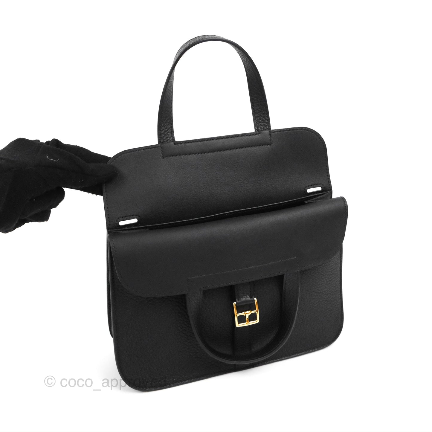 Hermès Halzan 25 Clemence Gold Hardware