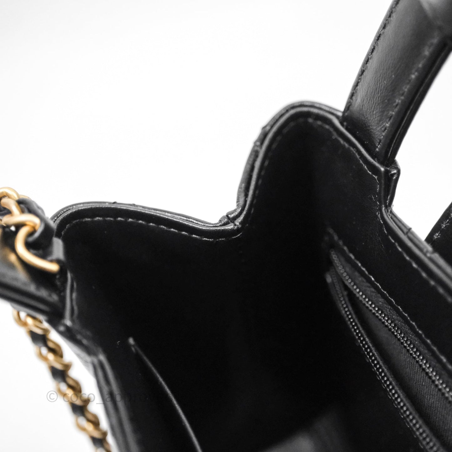 Chanel Kelly Bag Quilted Black Shiny Crumpled Calfskin Aged Gold Hardware