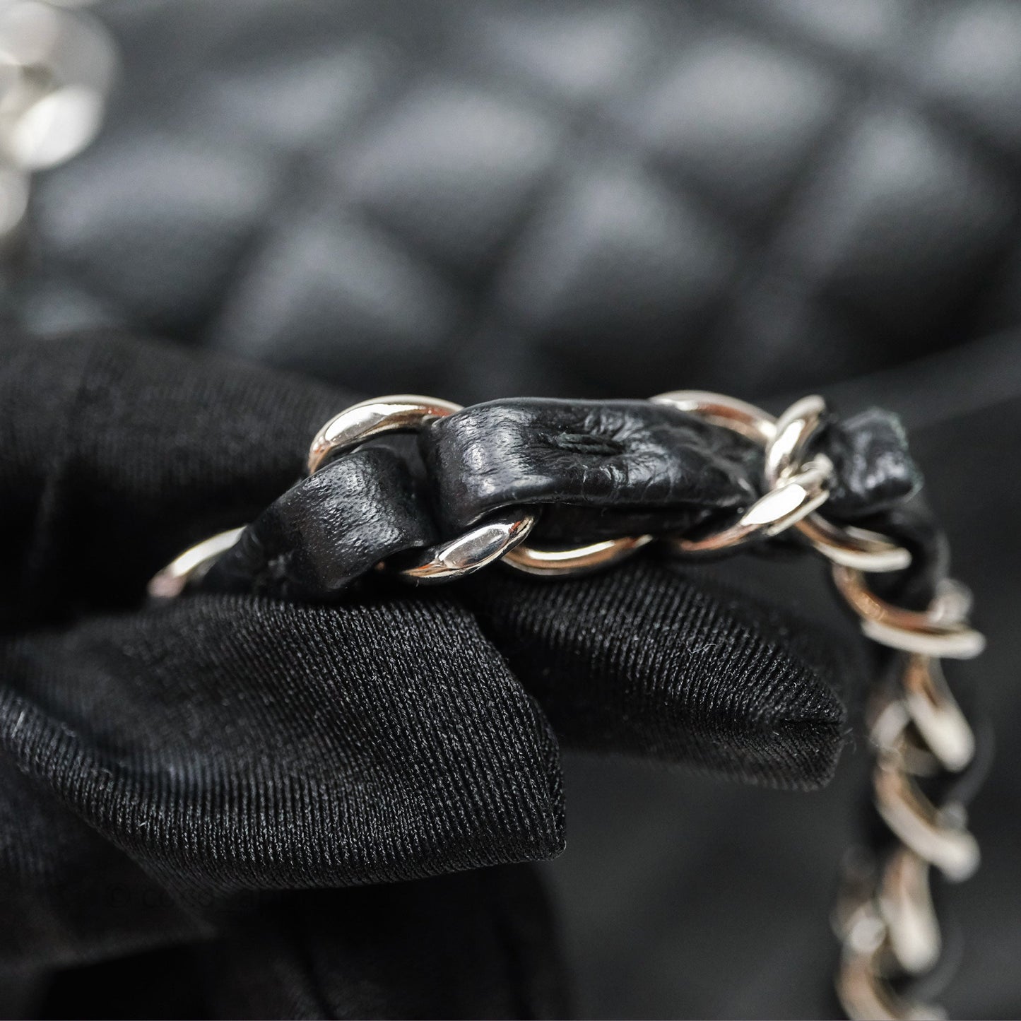 Chanel Small Classic Flap Quilted Black Caviar Silver Hardware