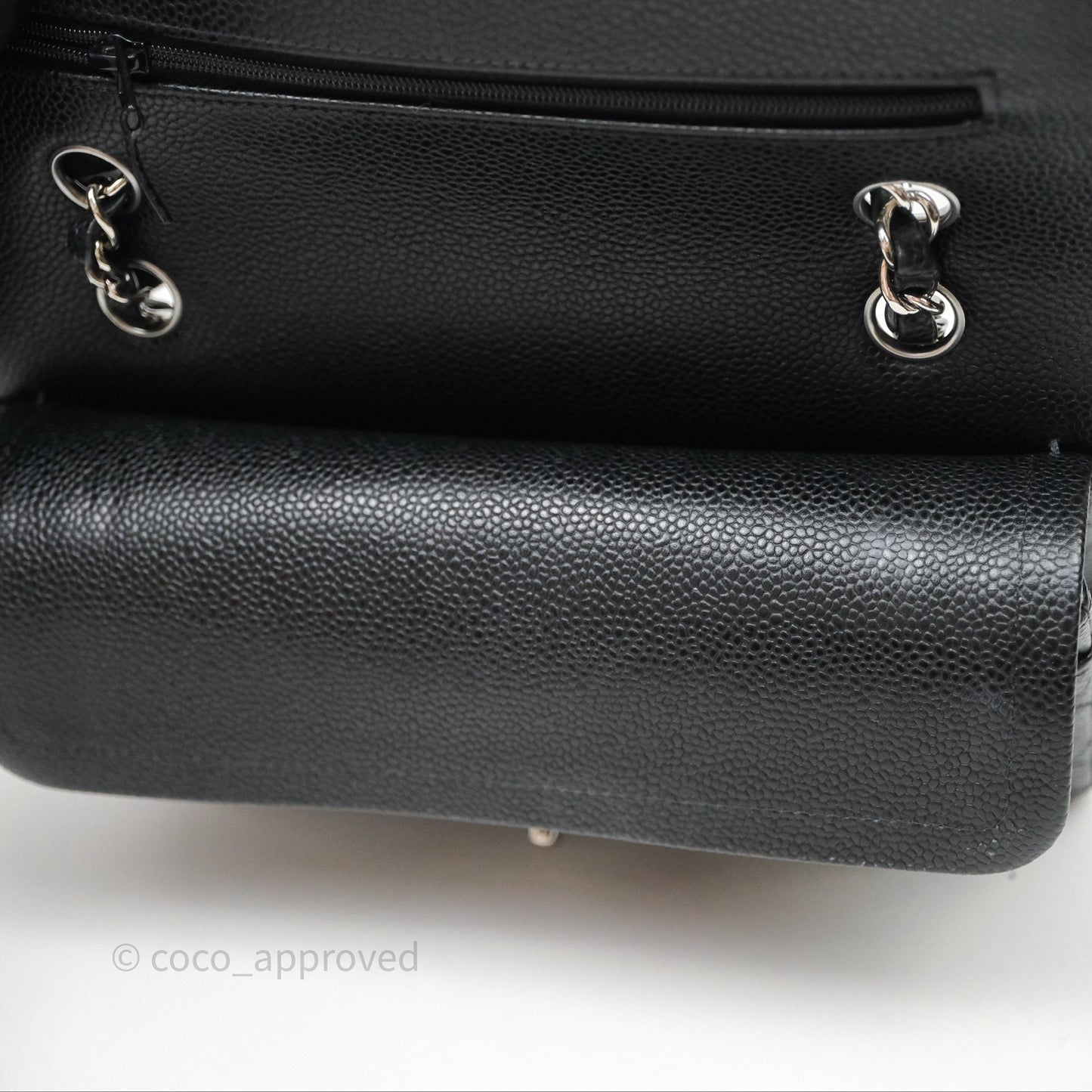 Chanel Small Classic Flap Quilted Black Caviar Silver Hardware