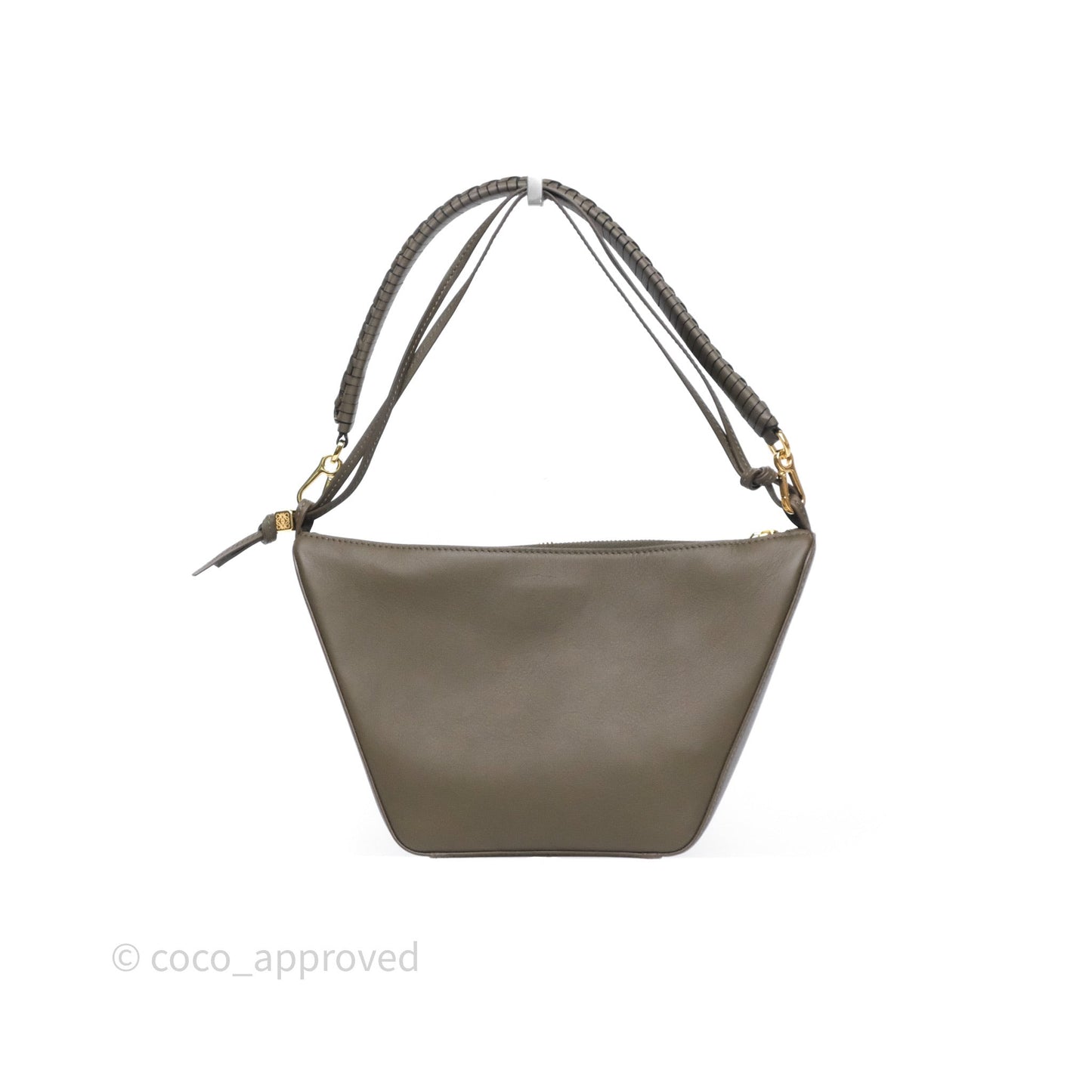 Loewe Mini Hammock Hobo in Classic Calfskin Dark Khaki Green