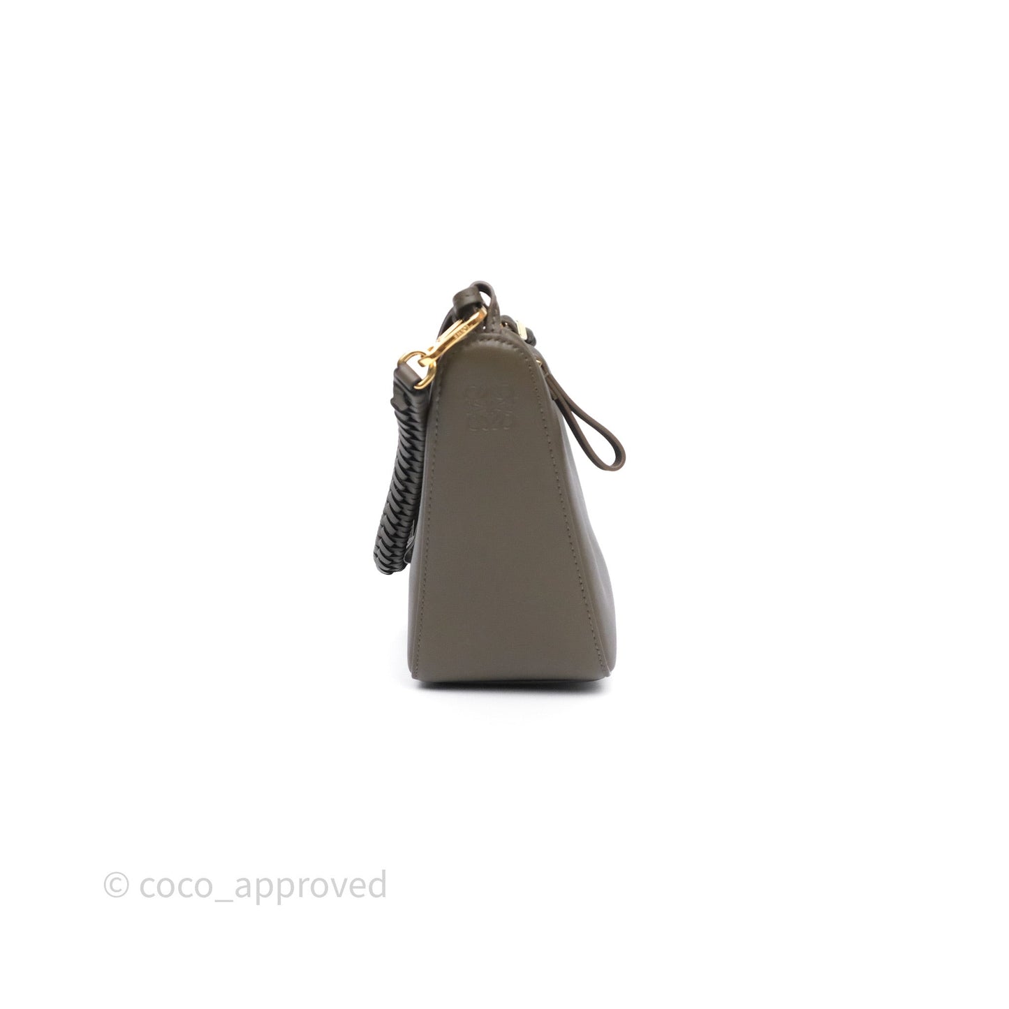 Loewe Mini Hammock Hobo in Classic Calfskin Dark Khaki Green