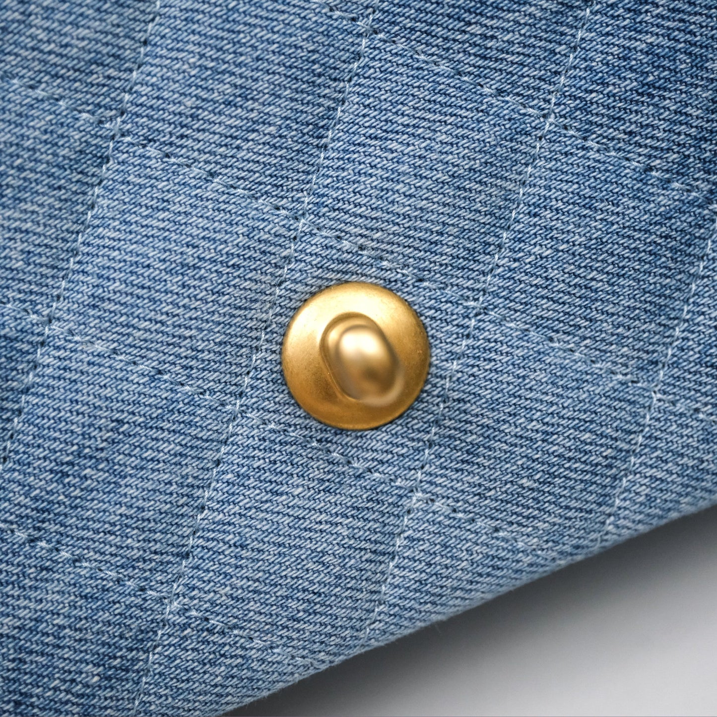 Chanel Quilted Mini Rectangular Flap Denim Aged Gold Hardware