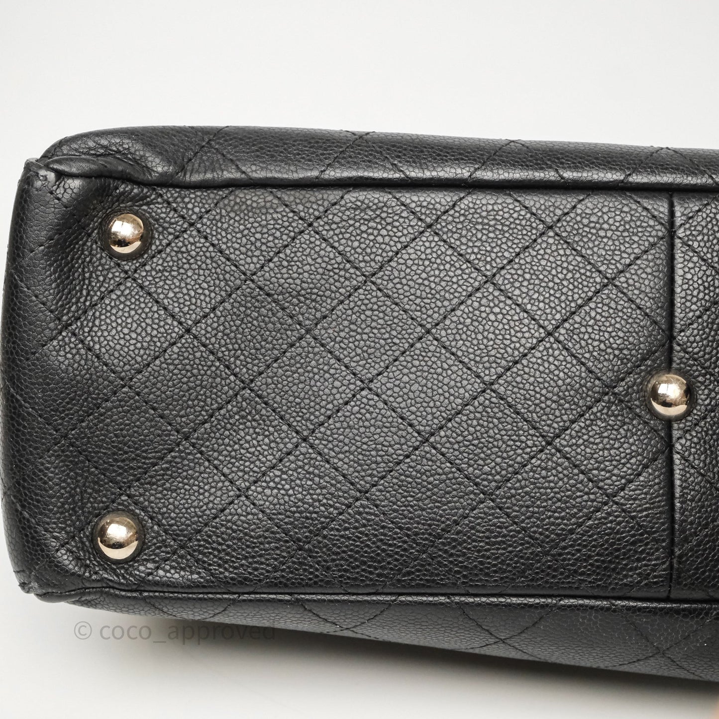 Chanel CC Pocket Tote Bag Black Caviar Silver Hardware