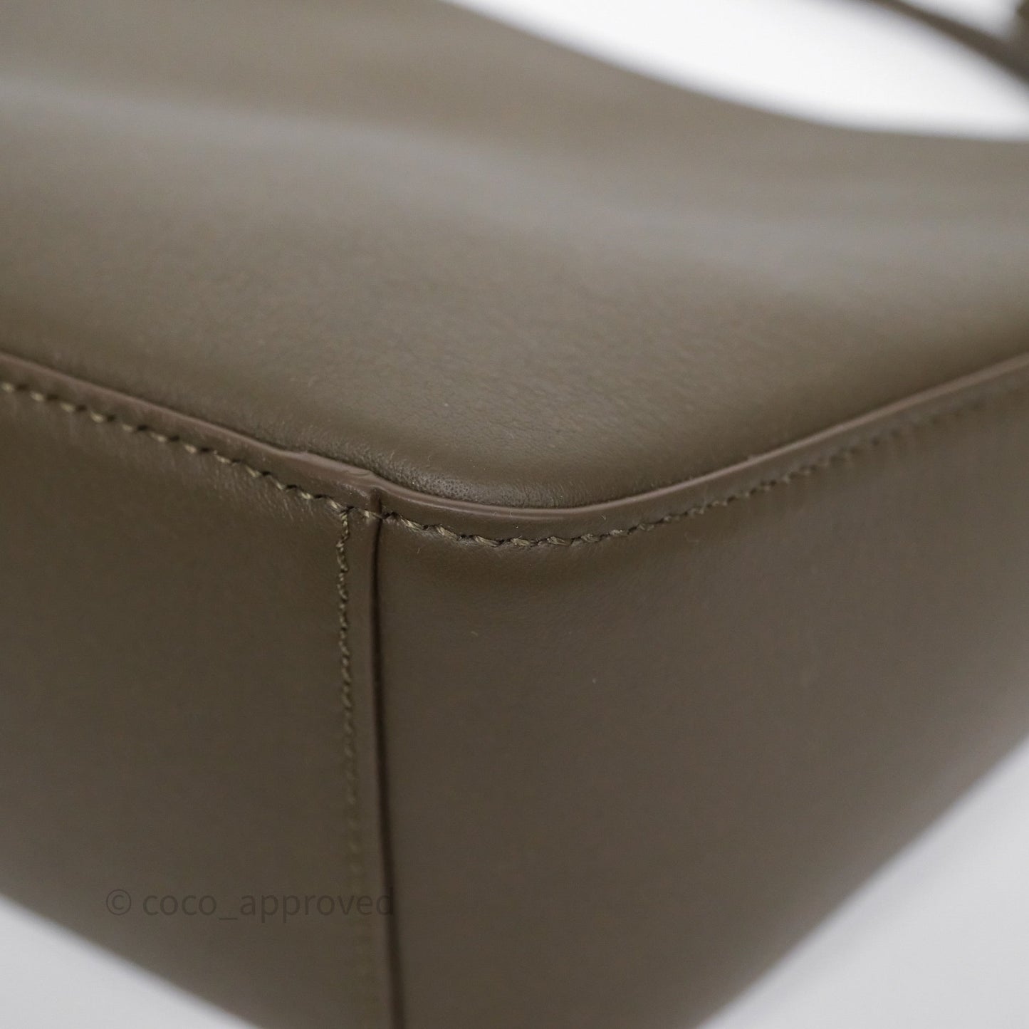 Loewe Mini Hammock Hobo in Classic Calfskin Dark Khaki Green