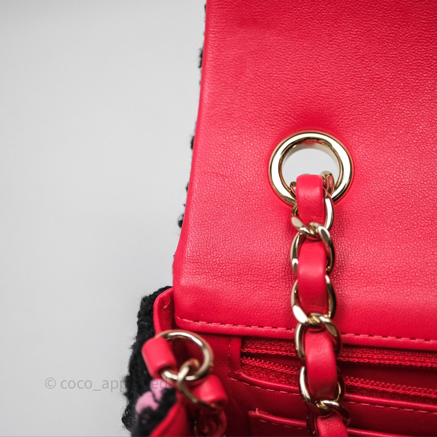 Chanel Mini Rectangular Flap Multicolor Tweed Gold Hardware