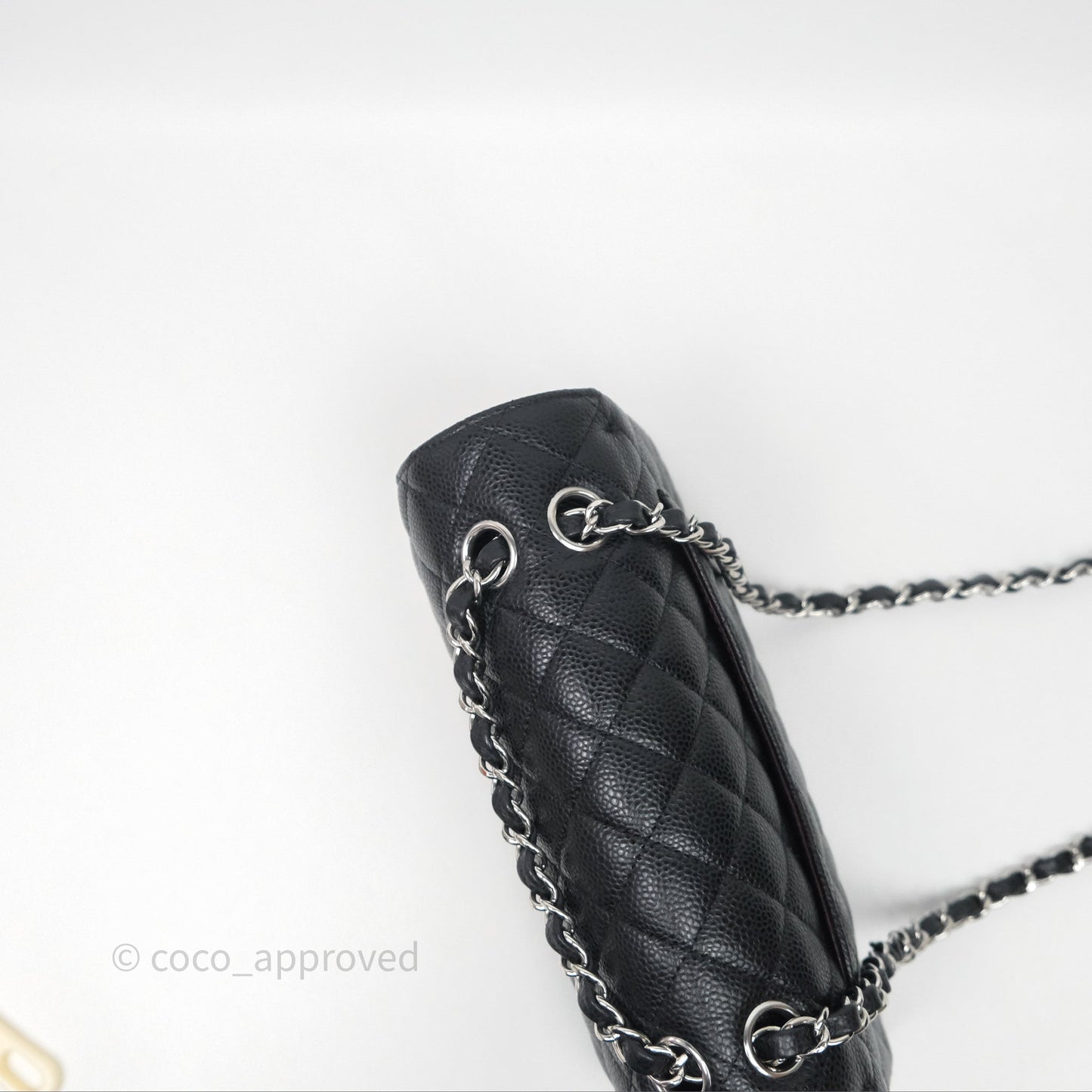 Chanel Small Classic Flap Quilted Black Caviar Silver Hardware