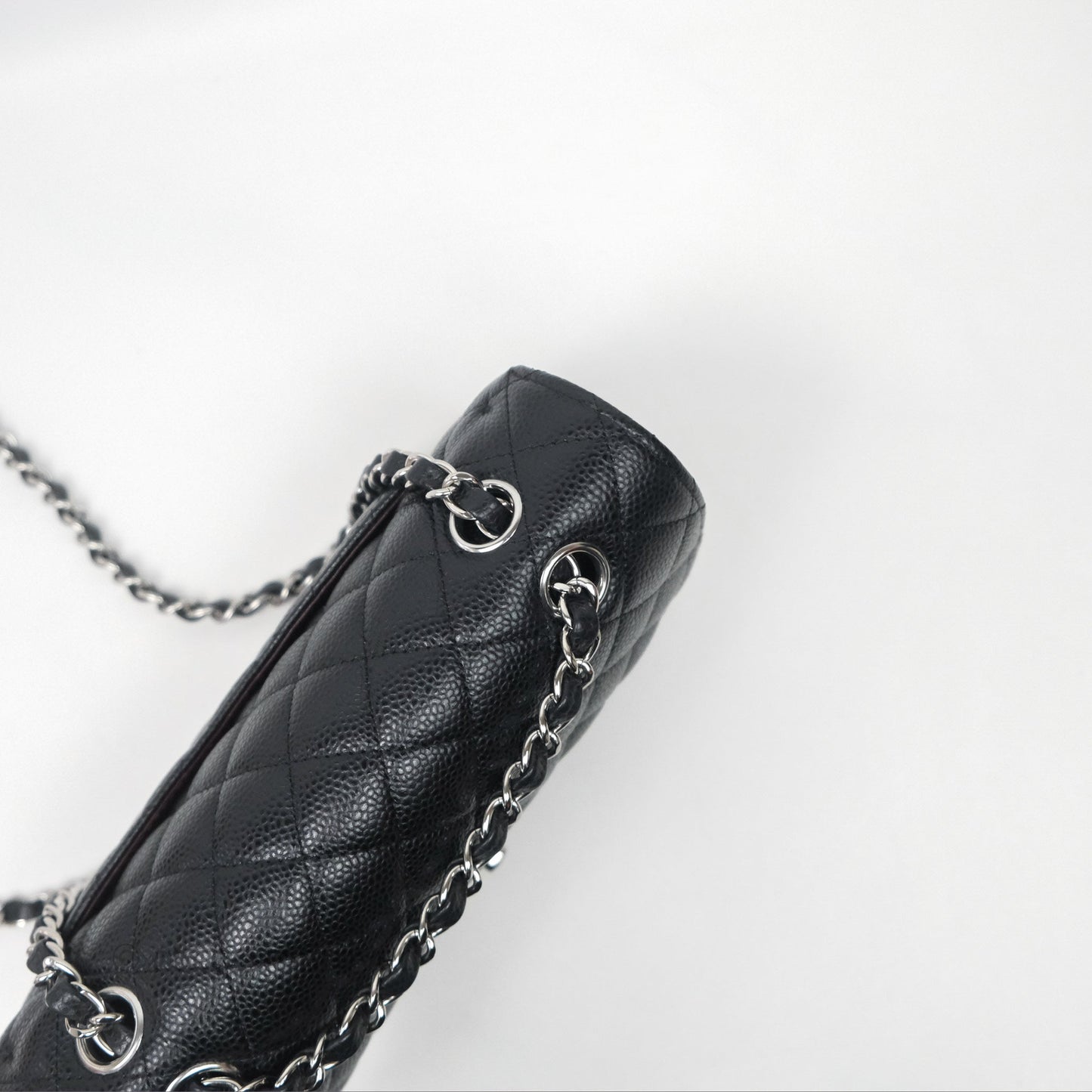 Chanel Small Classic Flap Quilted Black Caviar Silver Hardware