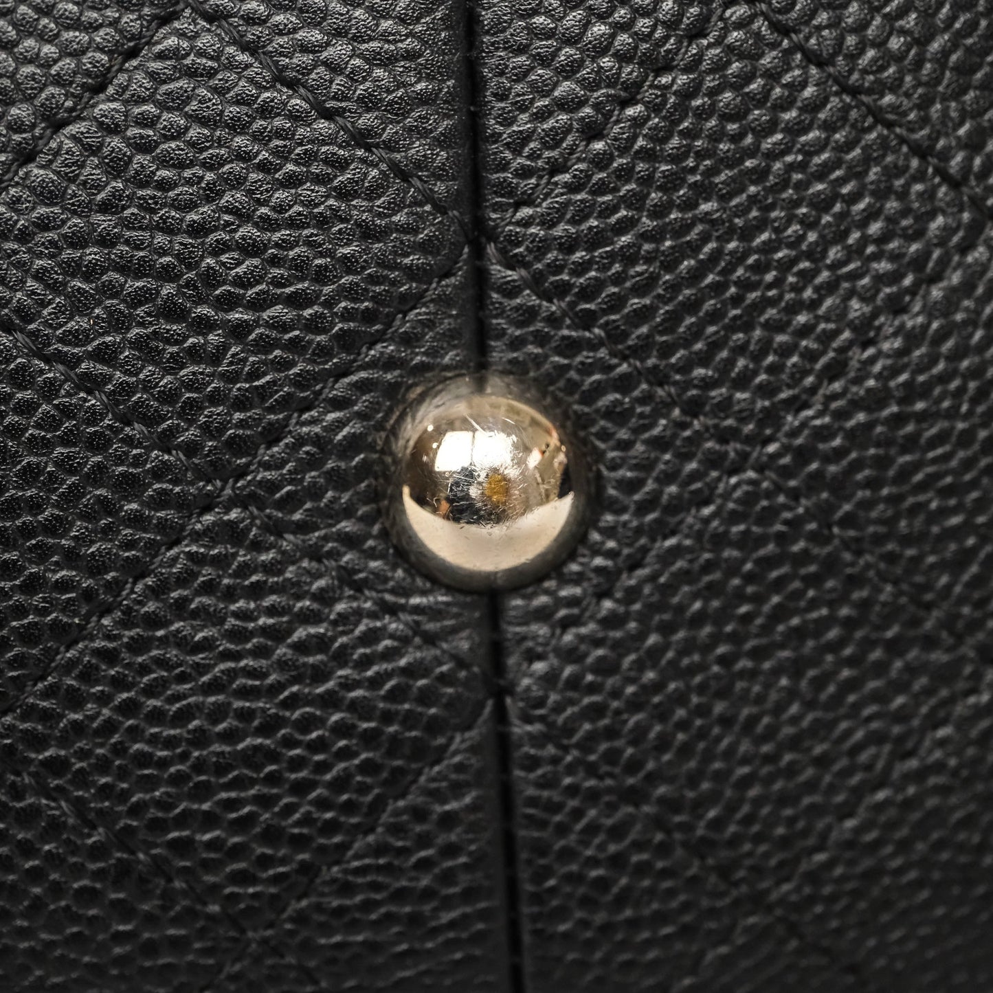 Chanel CC Pocket Tote Bag Black Caviar Silver Hardware