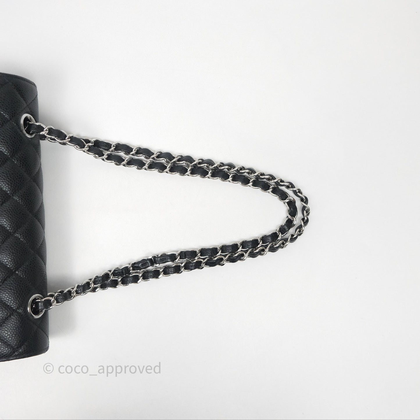Chanel Small Classic Flap Quilted Black Caviar Silver Hardware