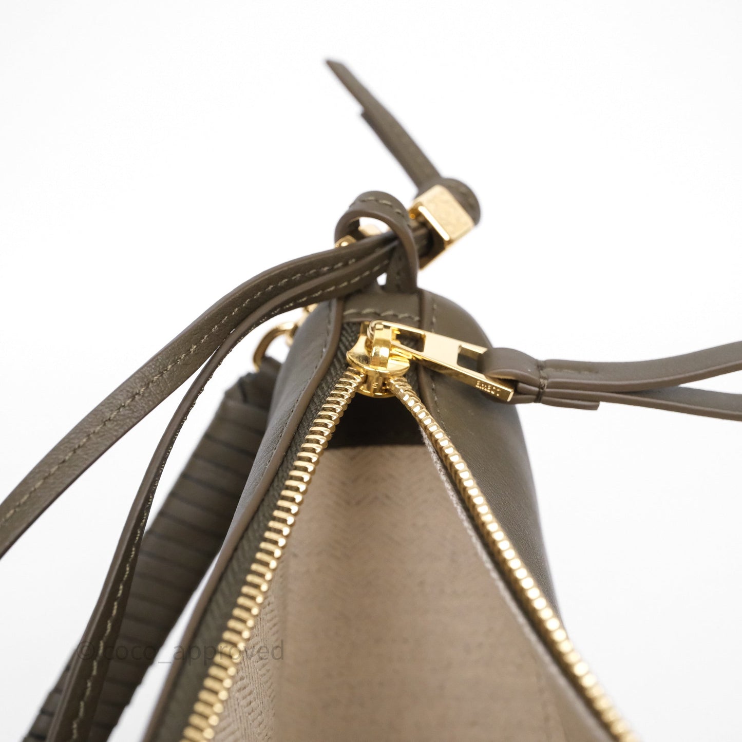 Loewe Mini Hammock Hobo in Classic Calfskin Dark Khaki Green