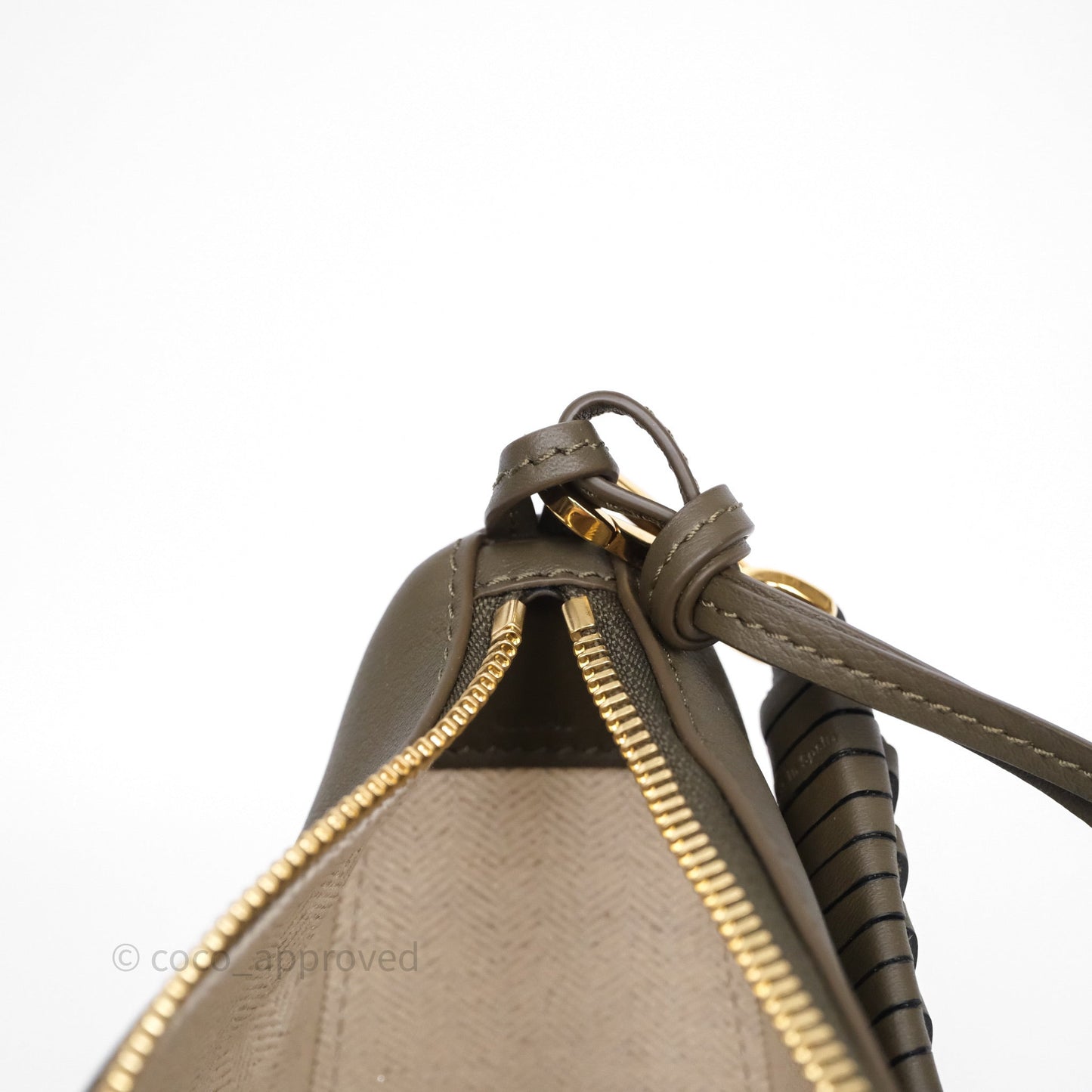 Loewe Mini Hammock Hobo in Classic Calfskin Dark Khaki Green