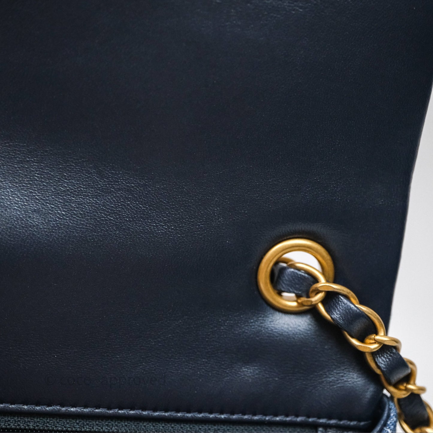 Chanel Quilted Mini Rectangular Flap Denim Aged Gold Hardware