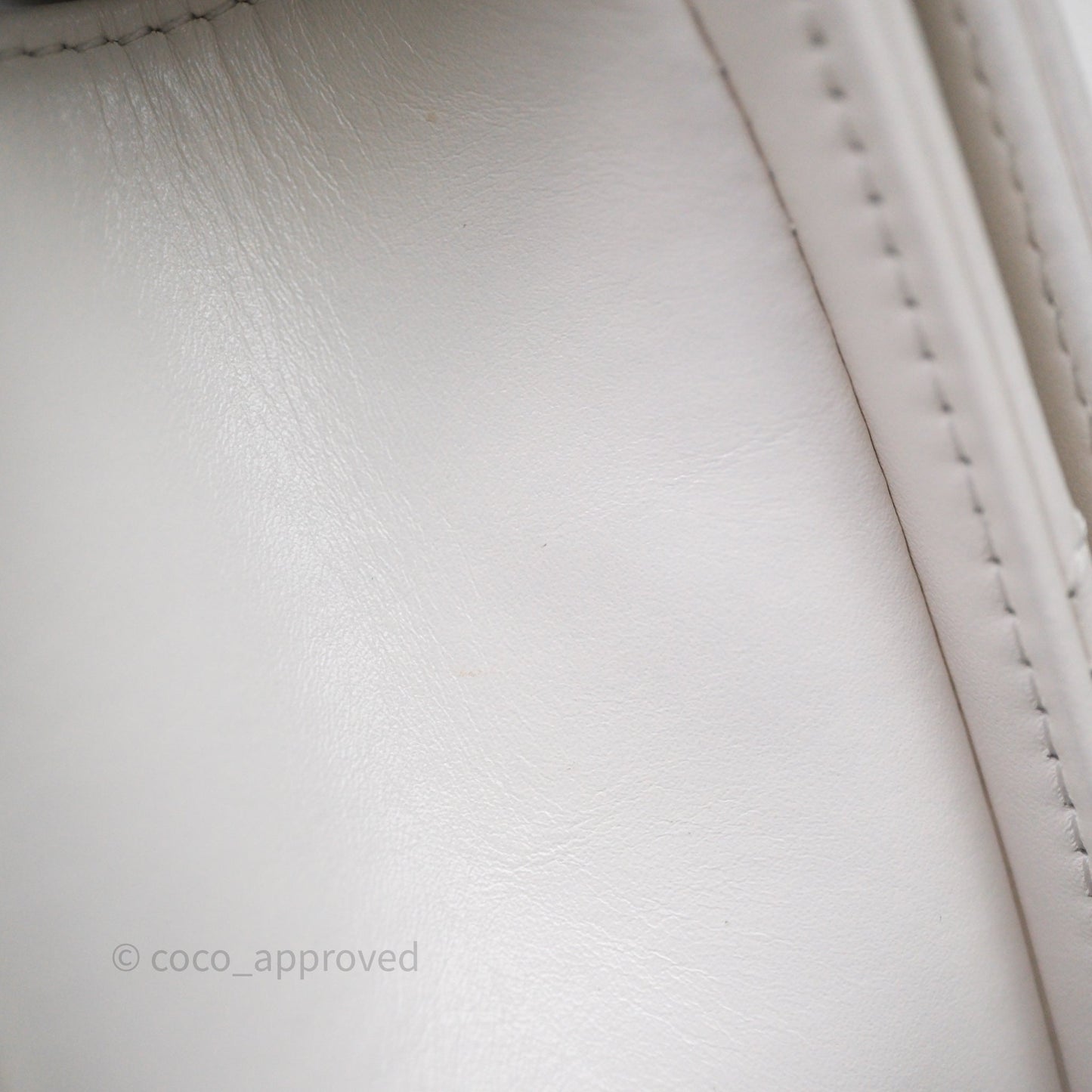 Chanel Mini Perfect Fit Adjustable Chain White Calfskin Aged Gold Hardware