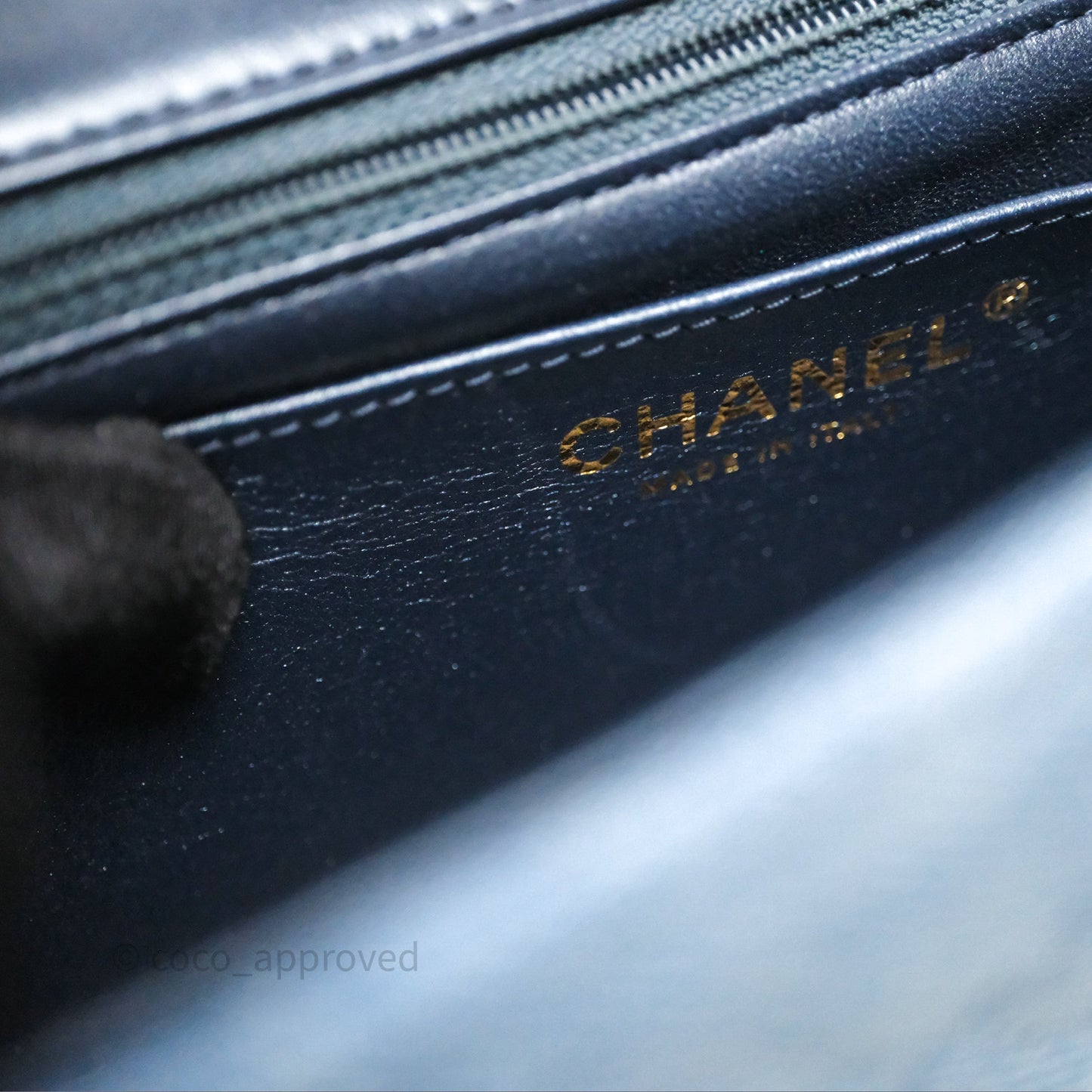 Chanel Quilted Mini Rectangular Flap Denim Aged Gold Hardware
