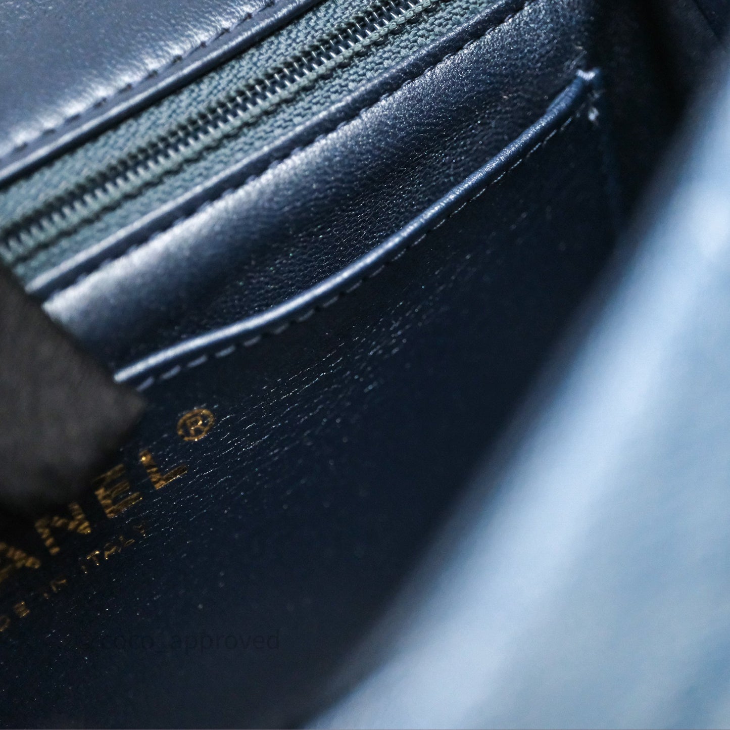 Chanel Quilted Mini Rectangular Flap Denim Aged Gold Hardware