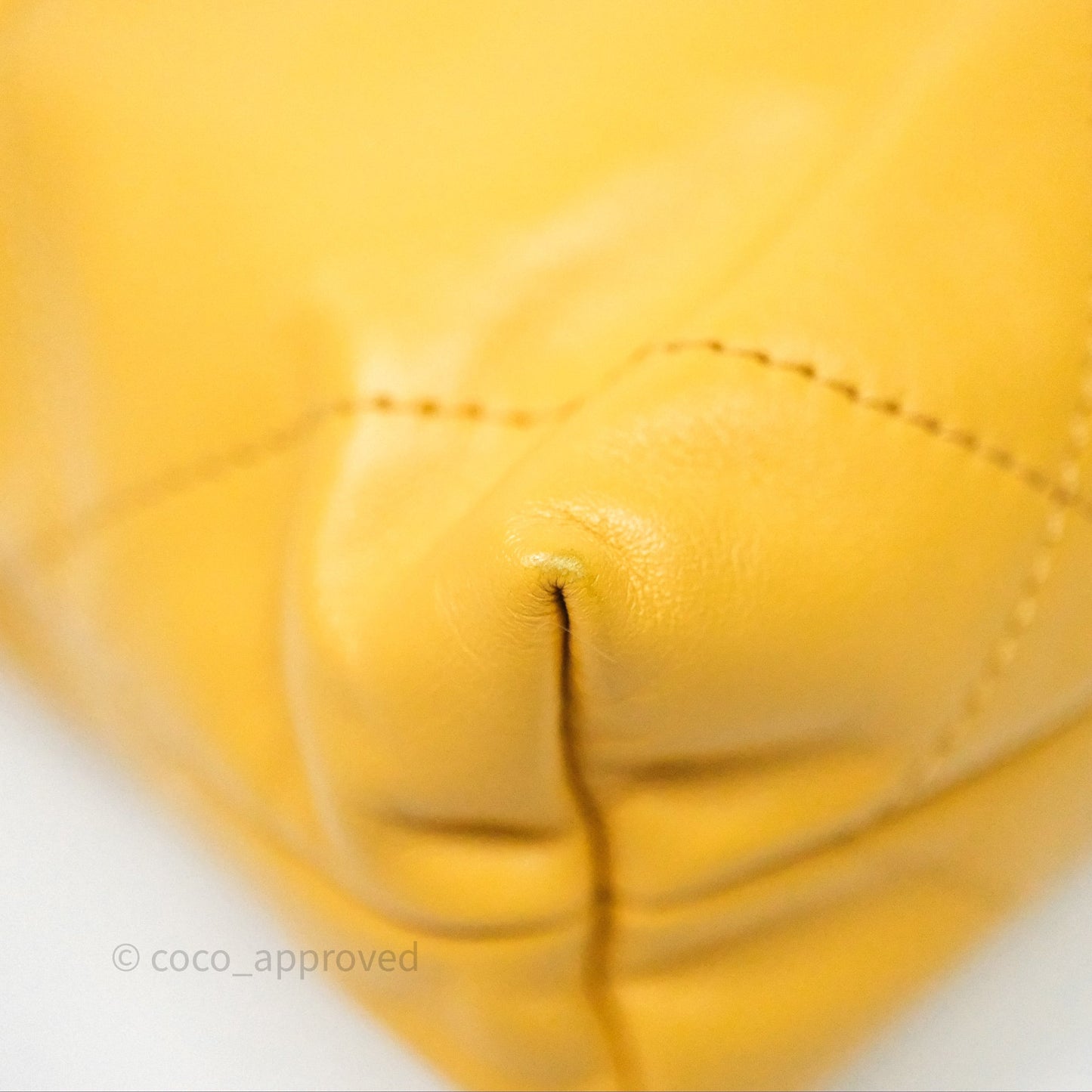 Chanel 22 Mini Bag Mustard Yellow Crumpled Calfskin Aged Gold Hardware
