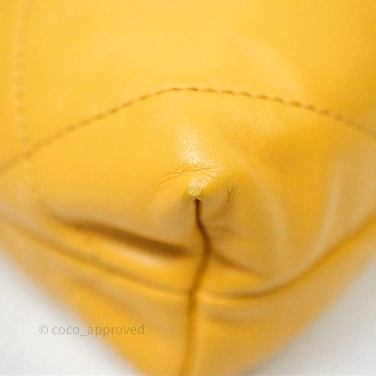 Chanel 22 Mini Bag Mustard Yellow Crumpled Calfskin Aged Gold Hardware