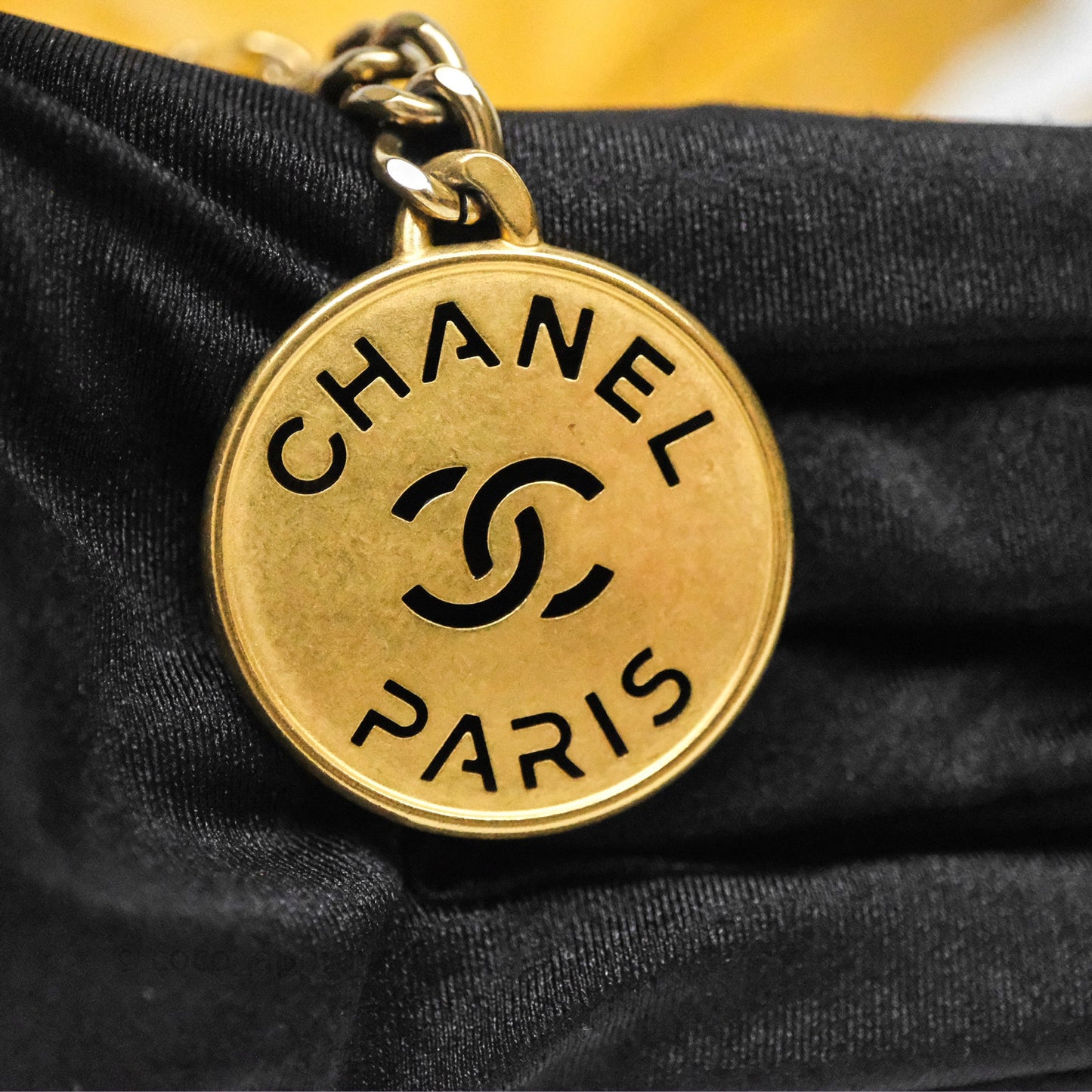 Chanel 22 Mini Bag Mustard Yellow Crumpled Calfskin Aged Gold Hardware