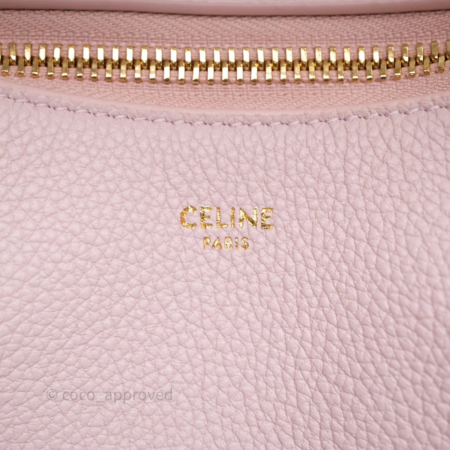 Celine Teen Celine Lulu in Grained Calfskin Bleached Pink