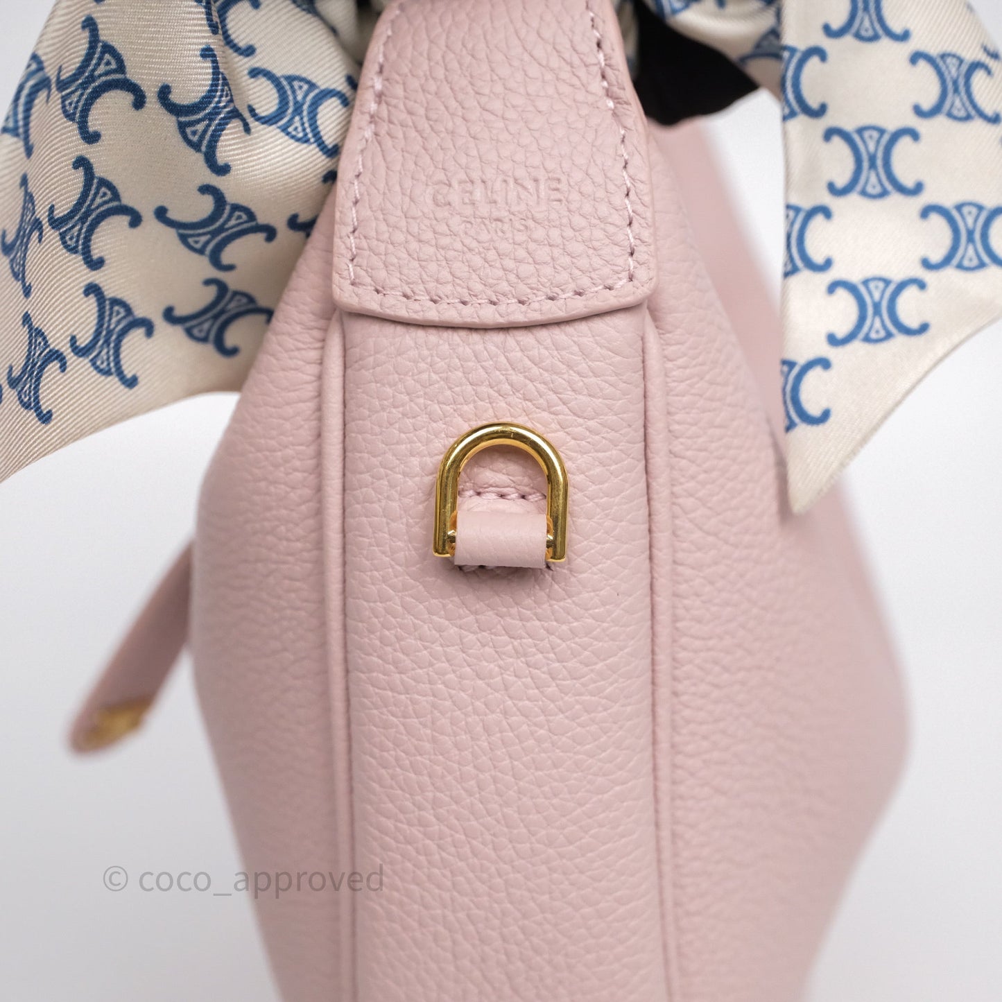Celine Teen Celine Lulu in Grained Calfskin Bleached Pink