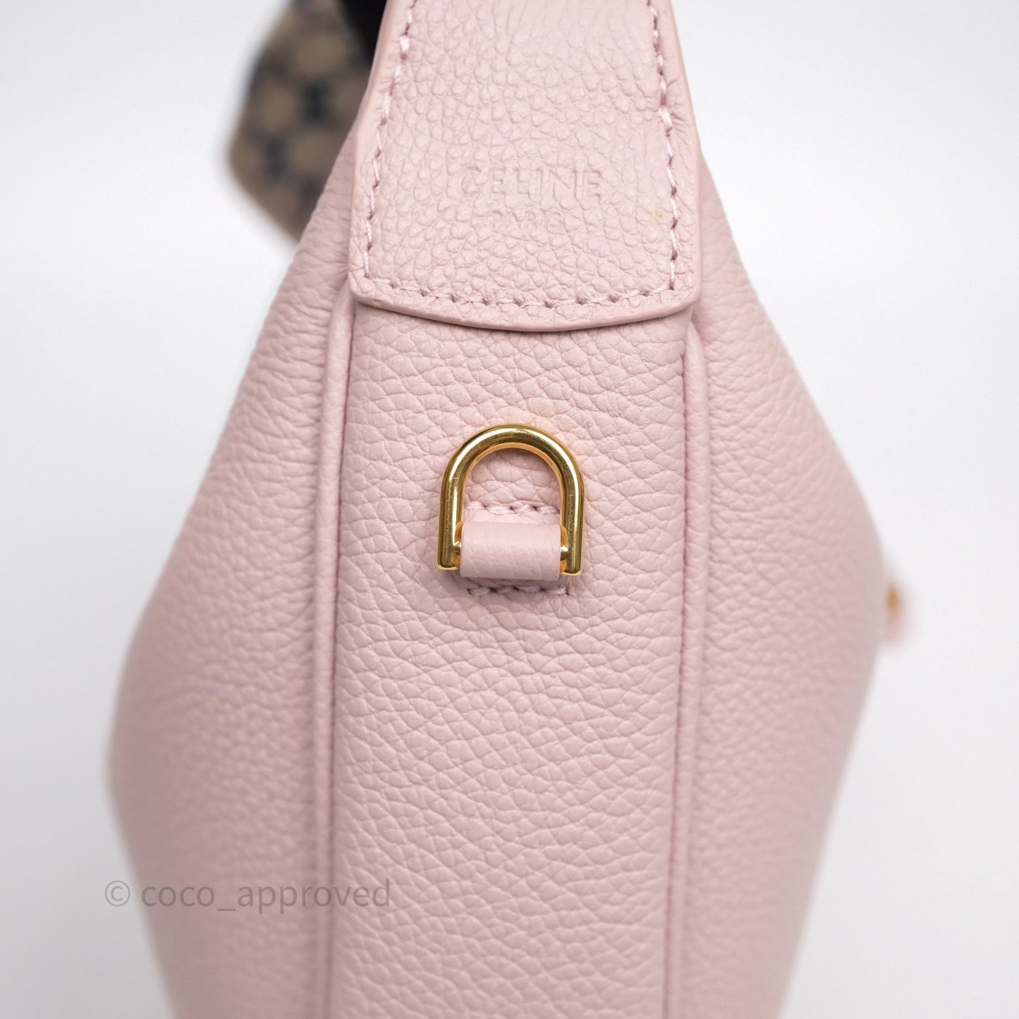 Celine Teen Celine Lulu in Grained Calfskin Bleached Pink
