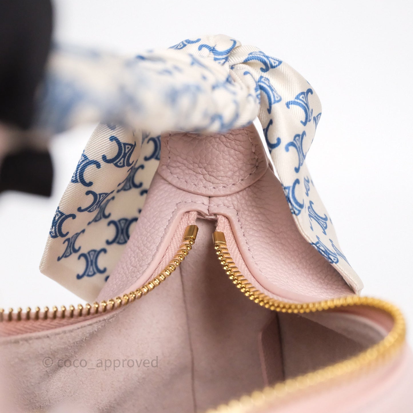 Celine Teen Celine Lulu in Grained Calfskin Bleached Pink