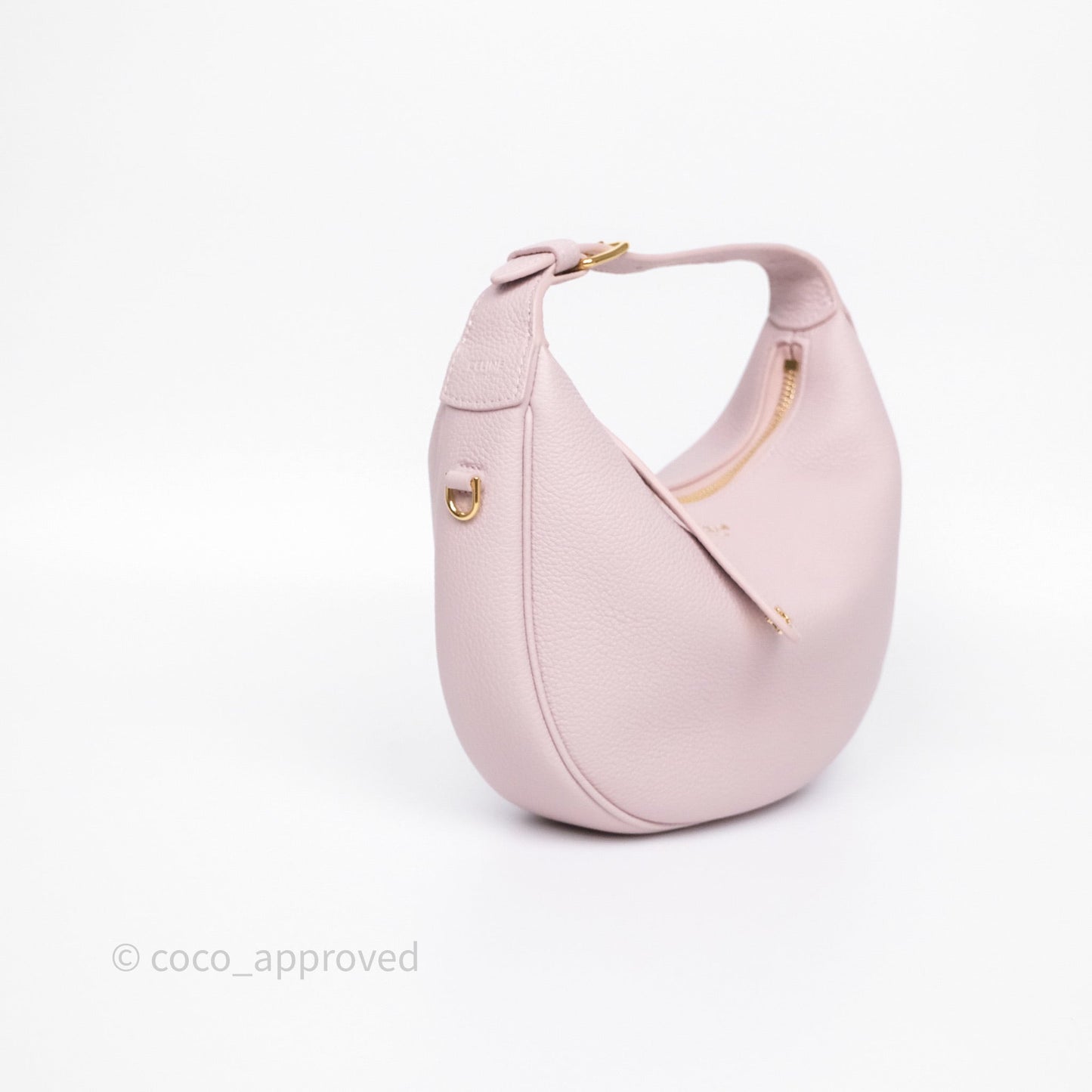 Celine Teen Celine Lulu in Grained Calfskin Bleached Pink