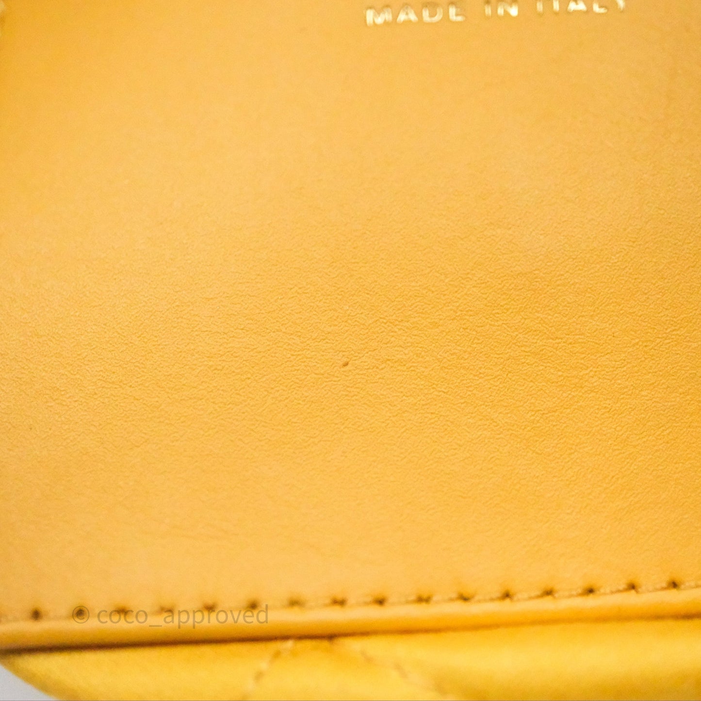 Chanel 22 Mini Bag Mustard Yellow Crumpled Calfskin Aged Gold Hardware