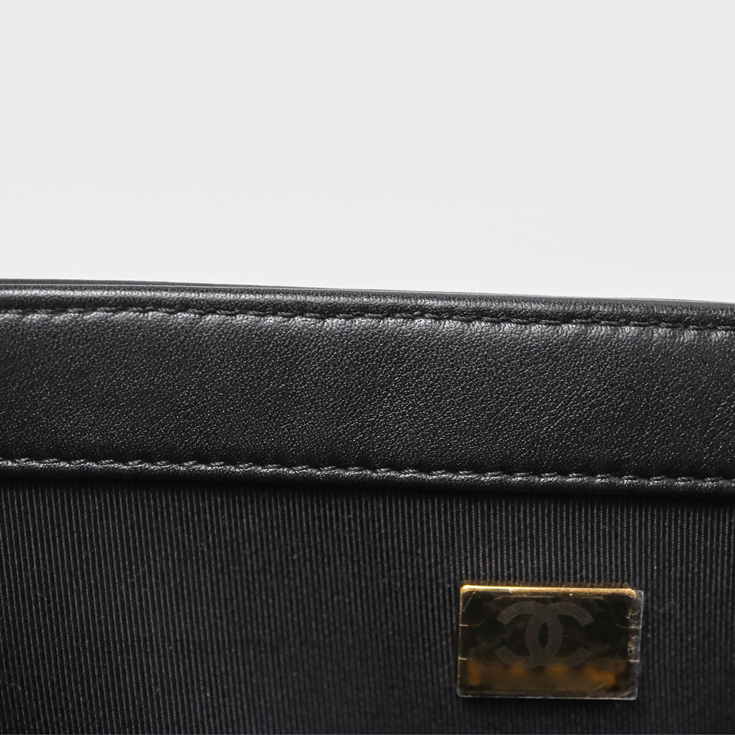 Chanel Small Boy Black Lambskin Aged Gold Hardware