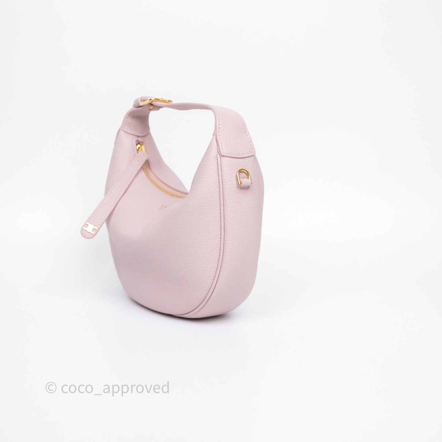 Celine Teen Celine Lulu in Grained Calfskin Bleached Pink