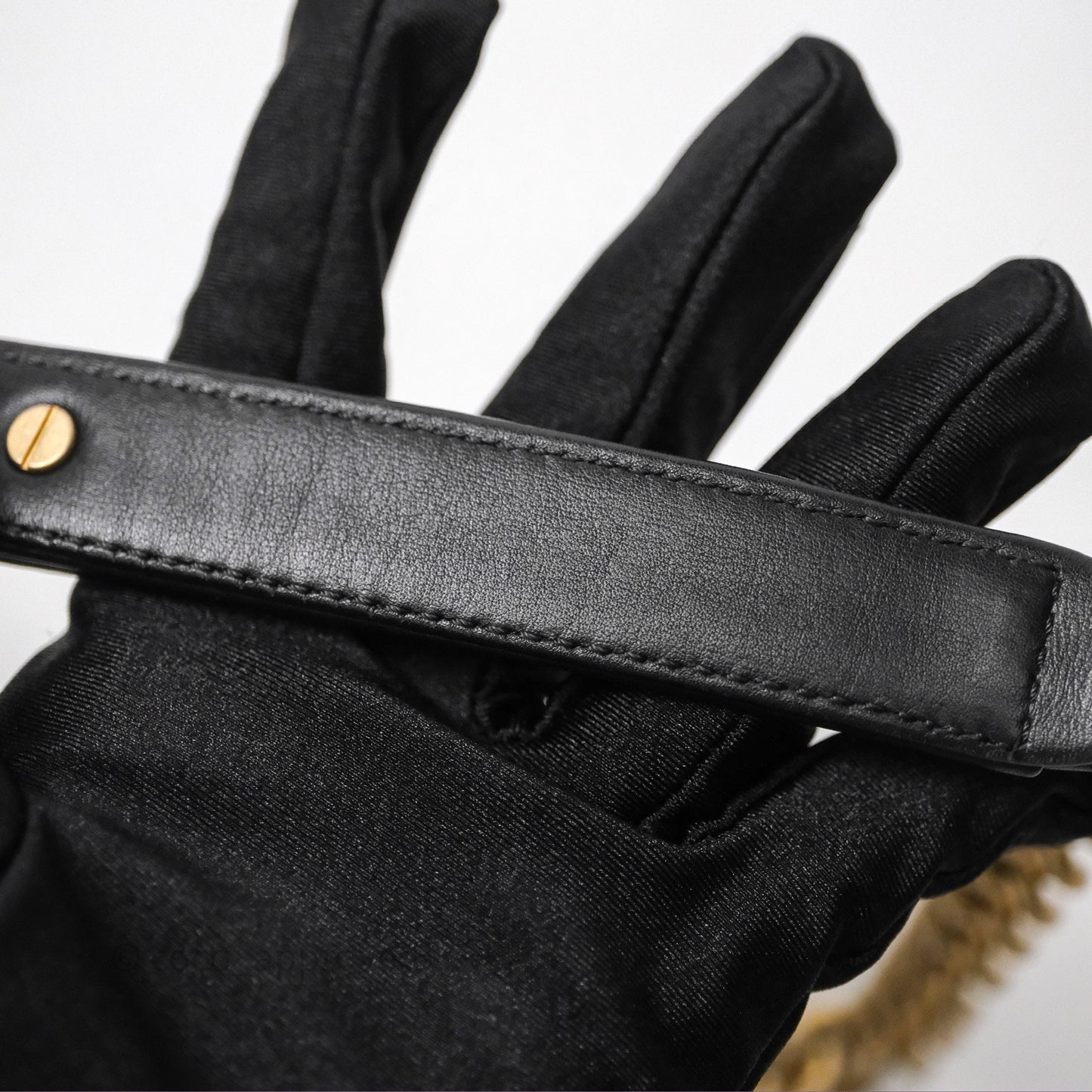 Chanel Small Boy Black Lambskin Aged Gold Hardware