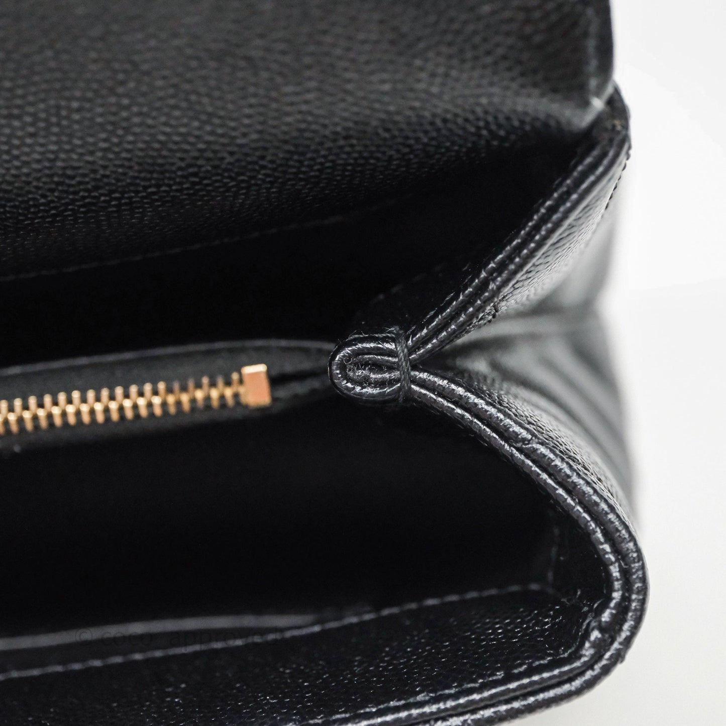 Chanel Medium Quilted Coco Handle Chevron Black Caviar Aged Gold Hardware Lizard Handle