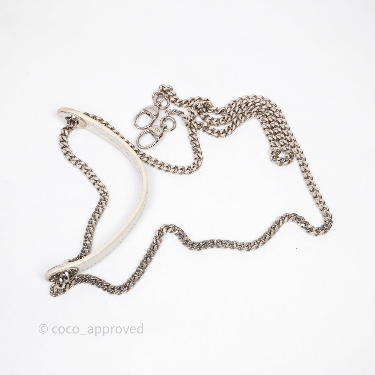 Christian Dior Cannage Mini Lady Dior White Silver Hardware