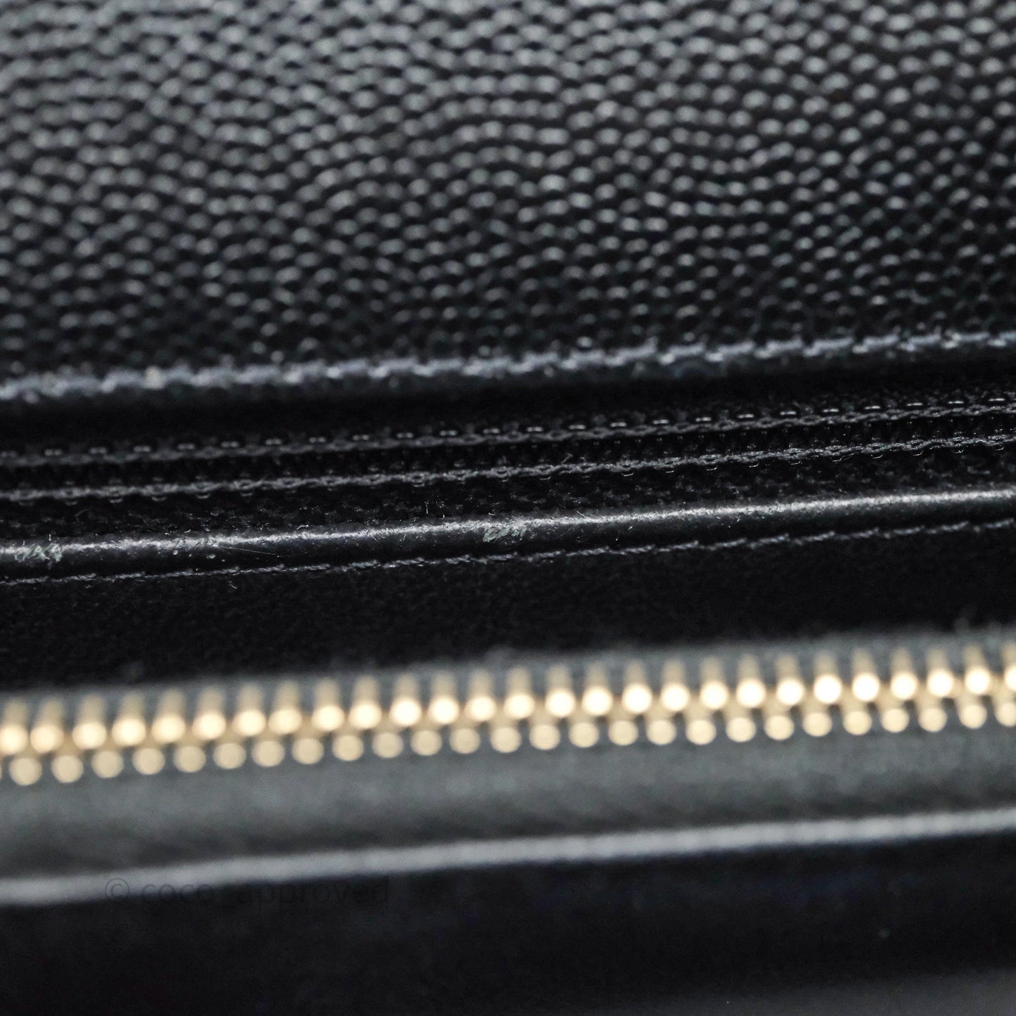 Chanel Medium Quilted Coco Handle Chevron Black Caviar Aged Gold Hardware Lizard Handle