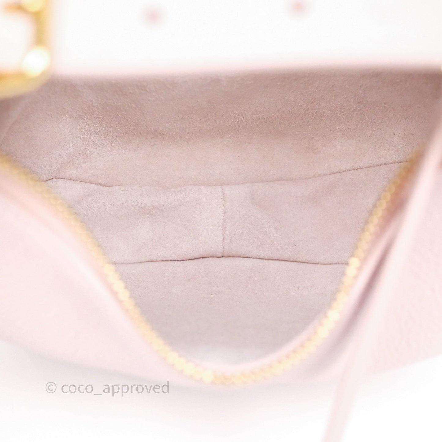 Celine Teen Celine Lulu in Grained Calfskin Bleached Pink