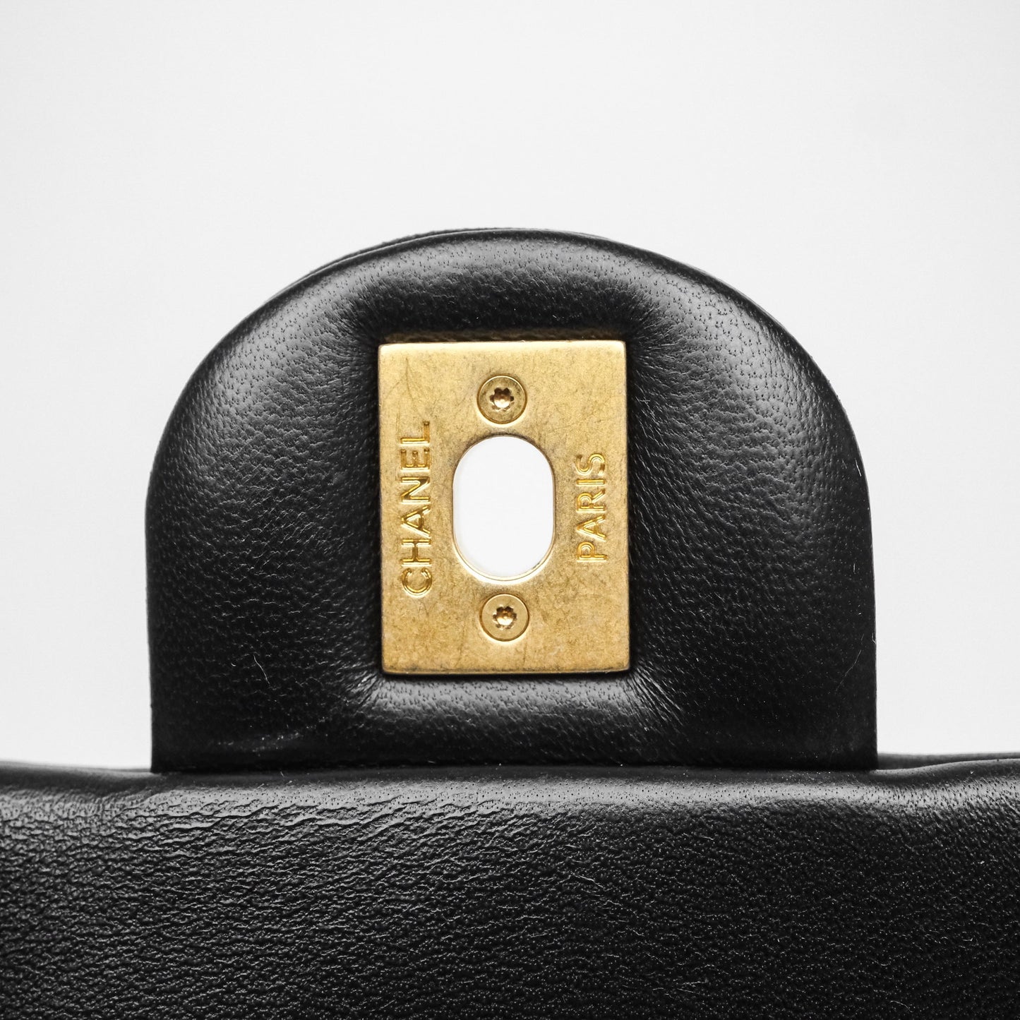 Chanel Small CC Funky Town Flap Quilted Black Lambskin Aged Gold Hardware