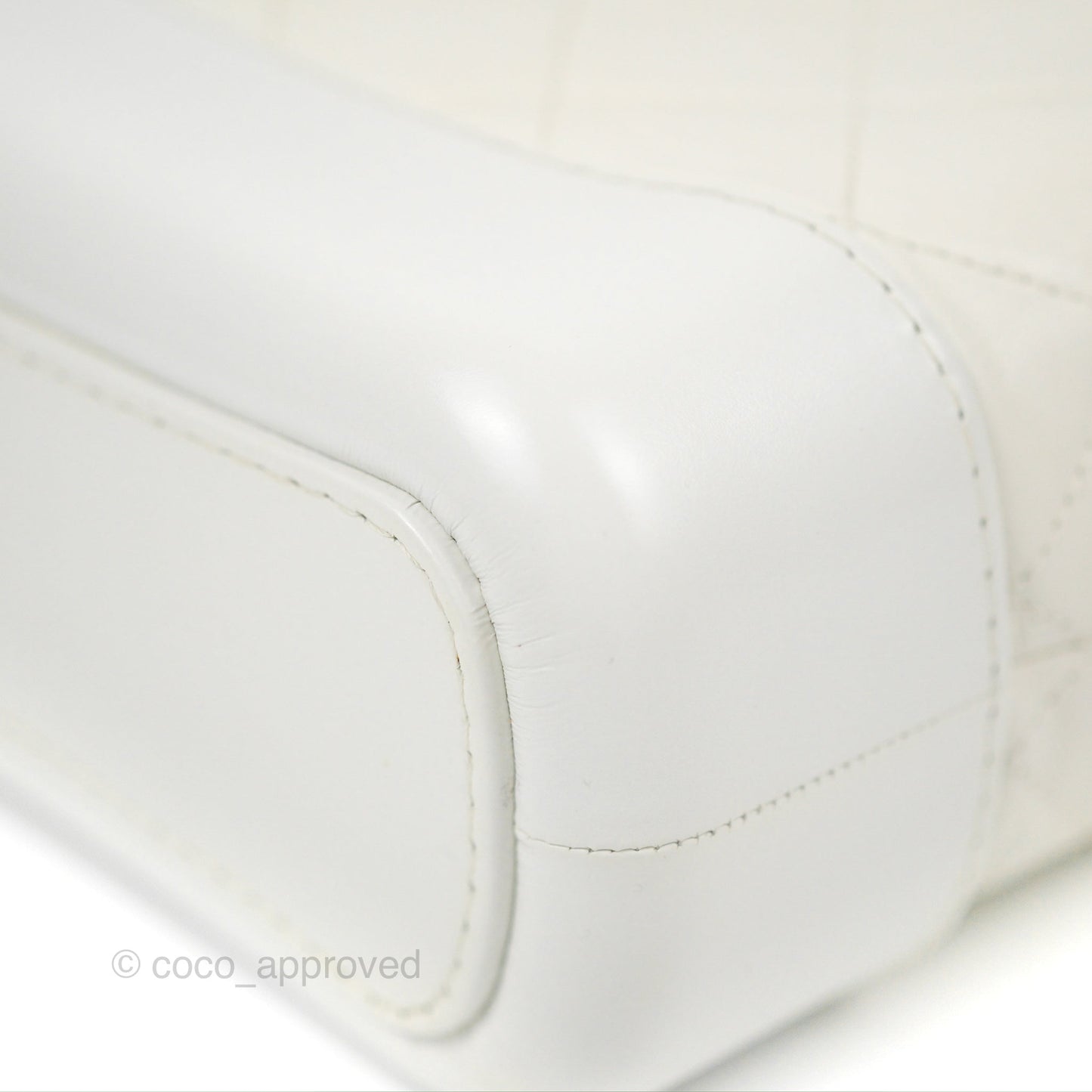 Chanel Quilted Small Gabrielle Hobo White Aged Calfskin Mixed Hardware