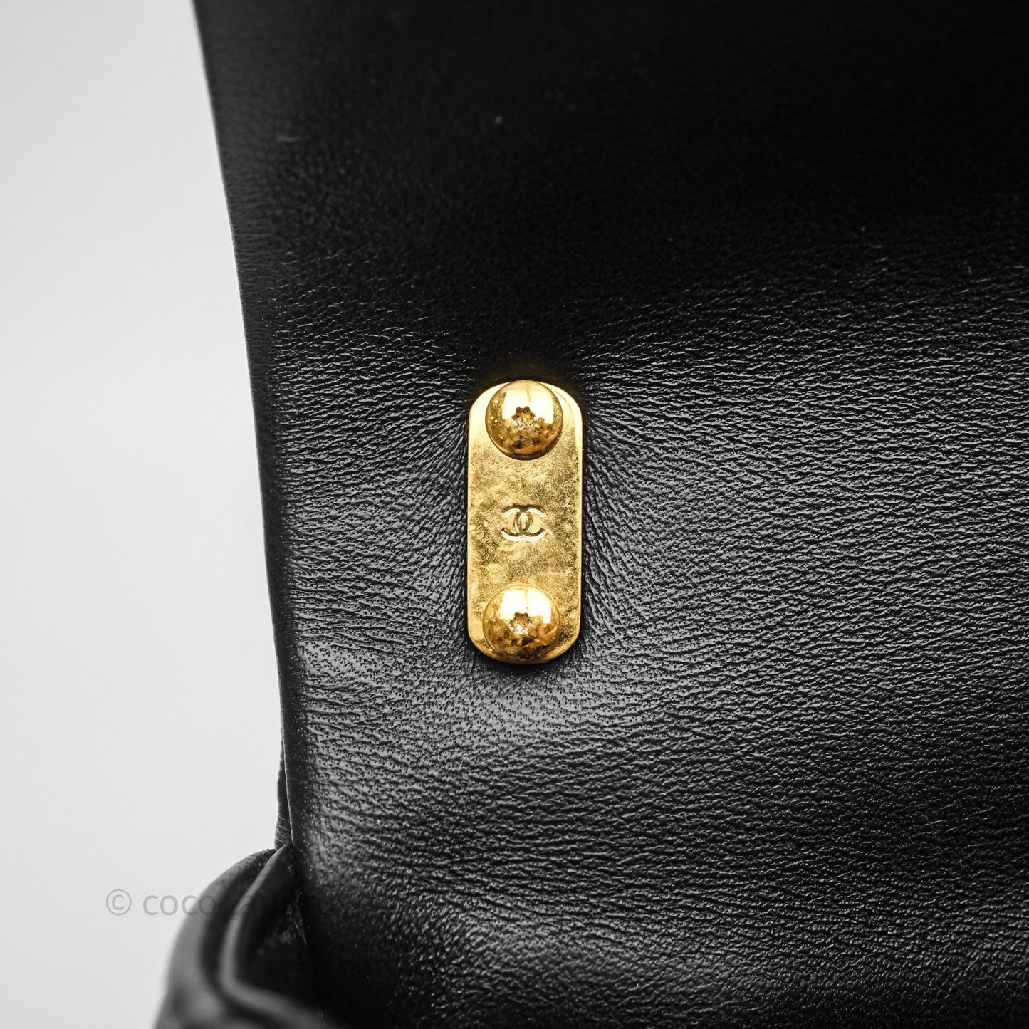 Chanel Small CC Funky Town Flap Quilted Black Lambskin Aged Gold Hardware