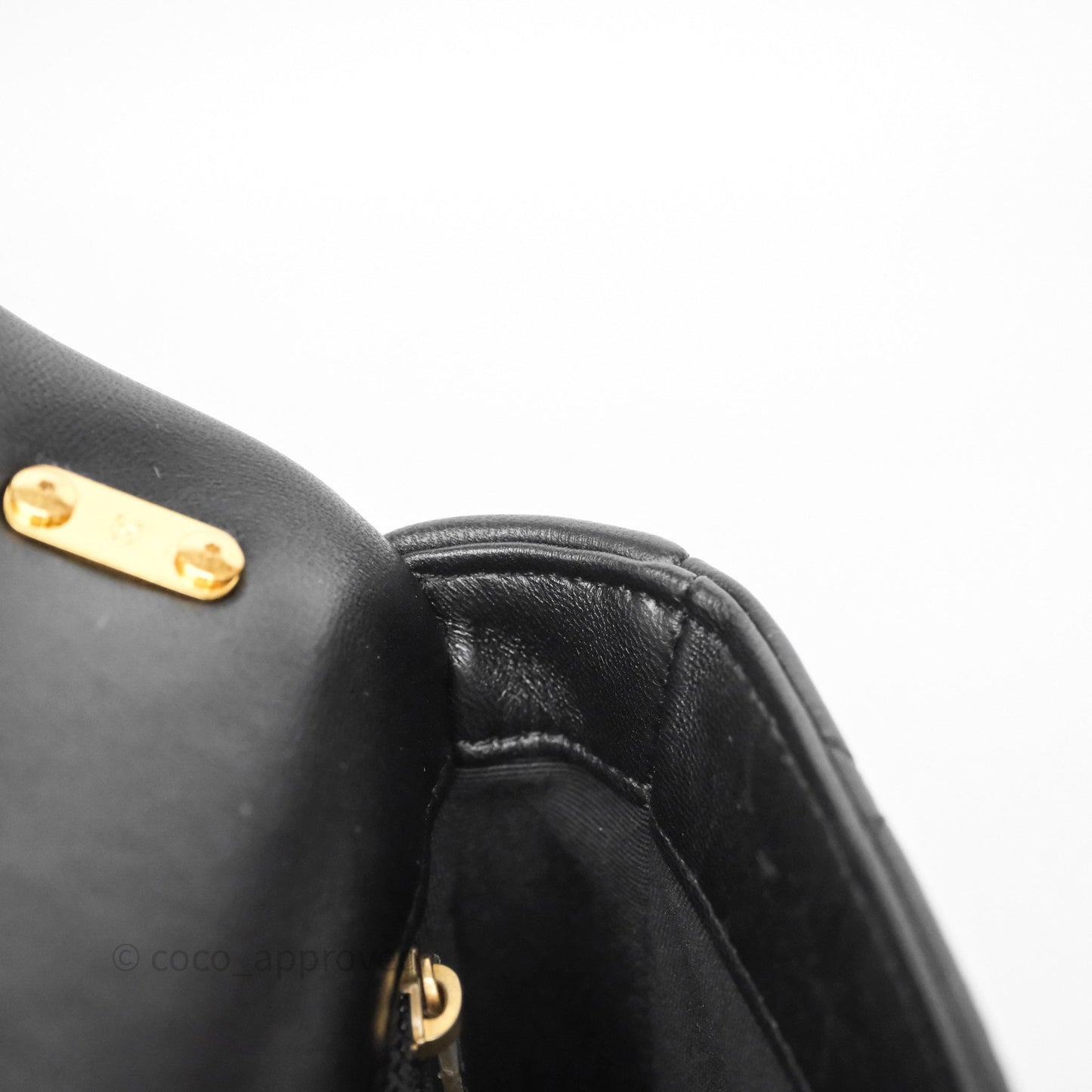 Chanel Small CC Funky Town Flap Quilted Black Lambskin Aged Gold Hardware