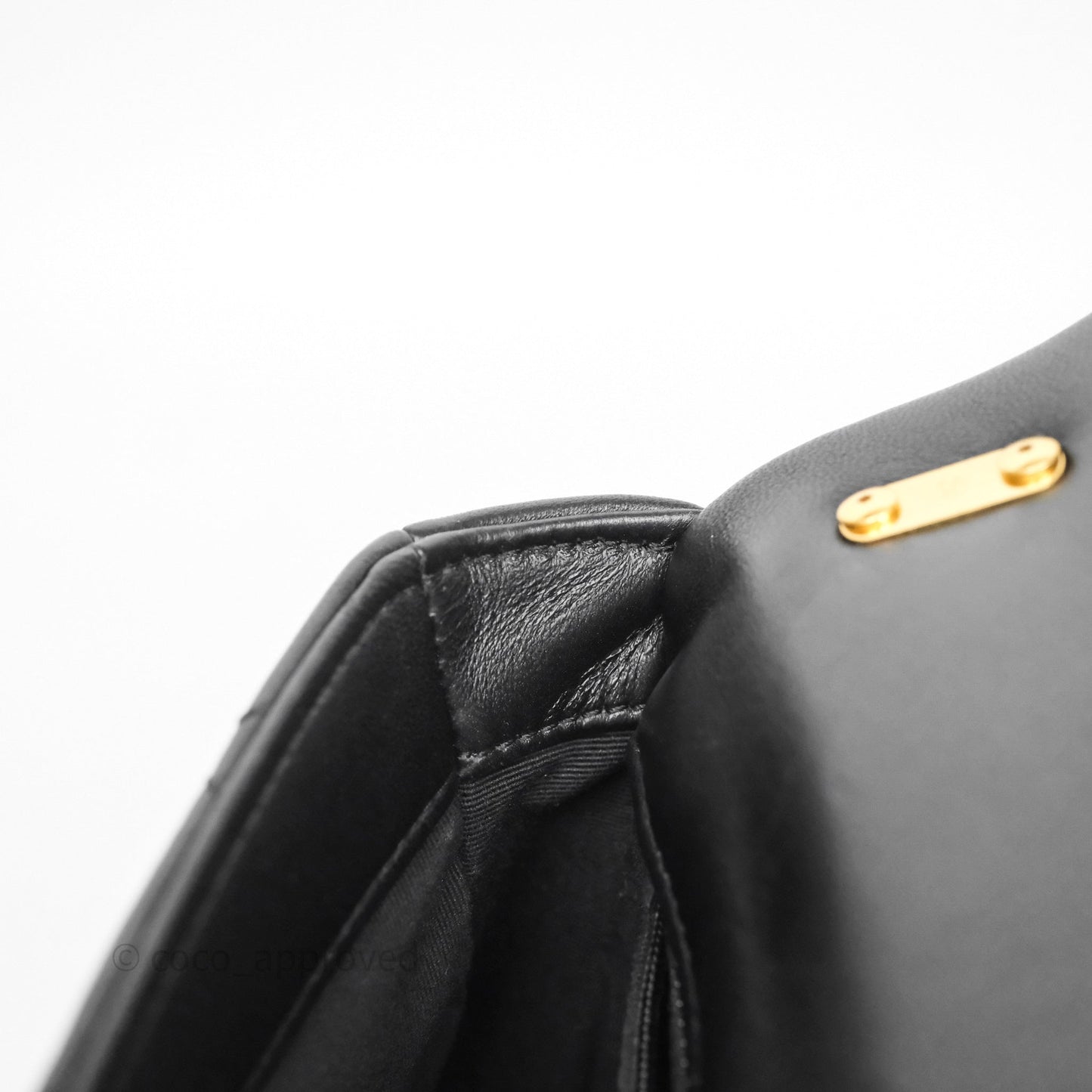 Chanel Small CC Funky Town Flap Quilted Black Lambskin Aged Gold Hardware