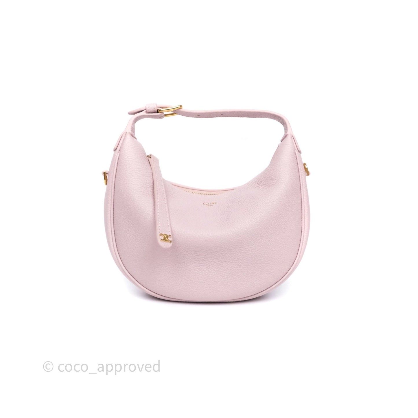 Celine Teen Celine Lulu in Grained Calfskin Bleached Pink