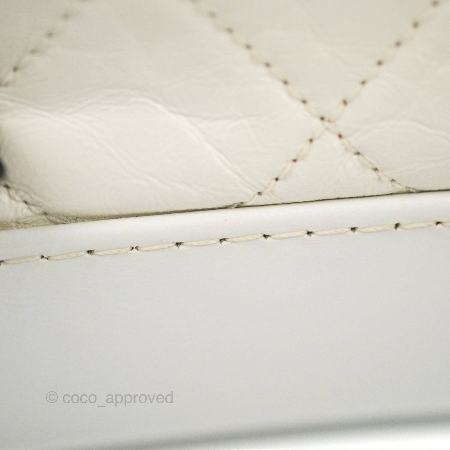 Chanel Quilted Small Gabrielle Hobo White Aged Calfskin Mixed Hardware
